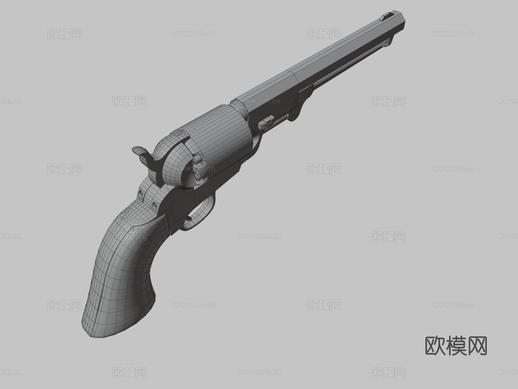 柯尔特1851海军左轮3d模型
