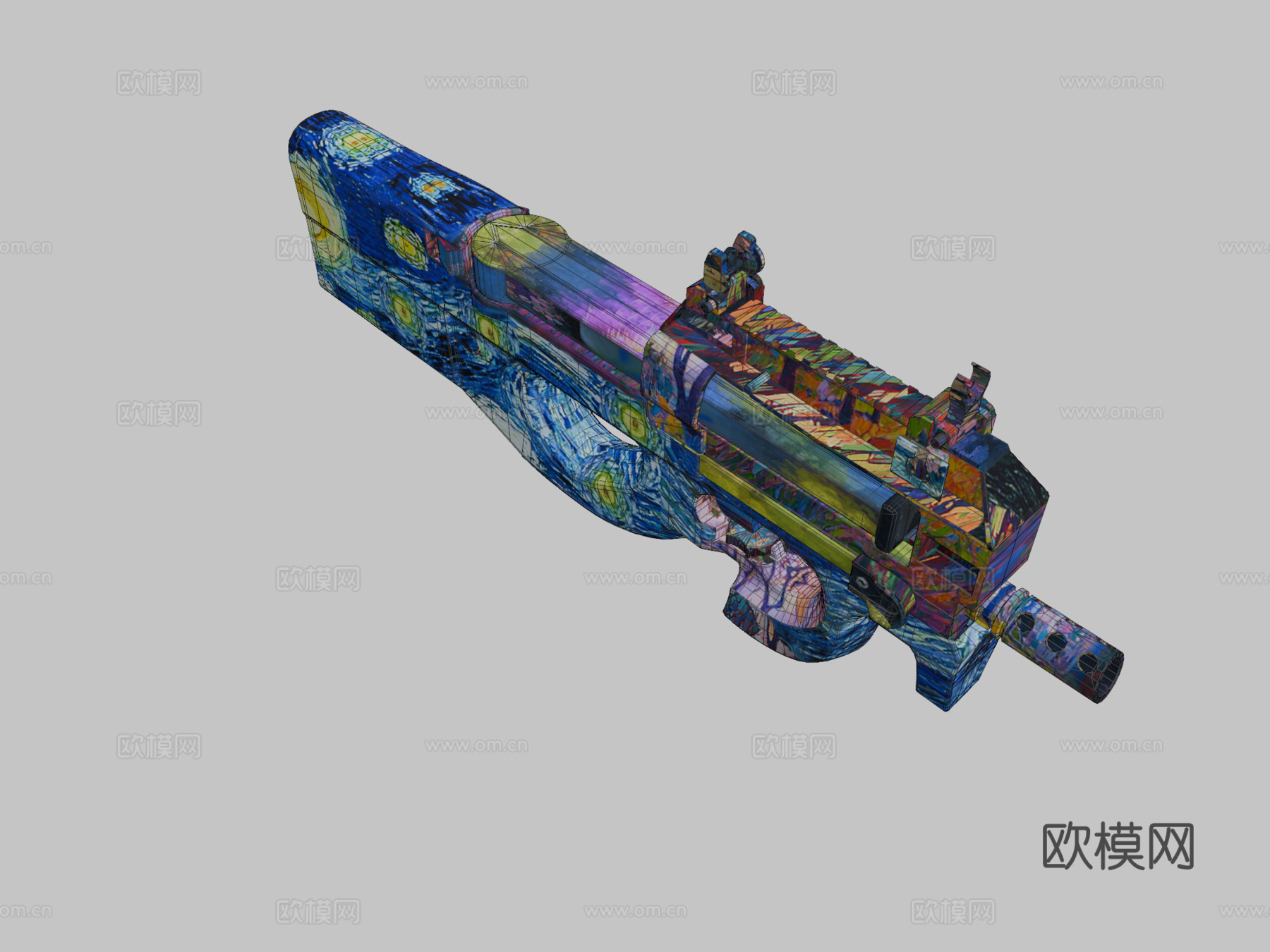 P90-印象派动作3d模型