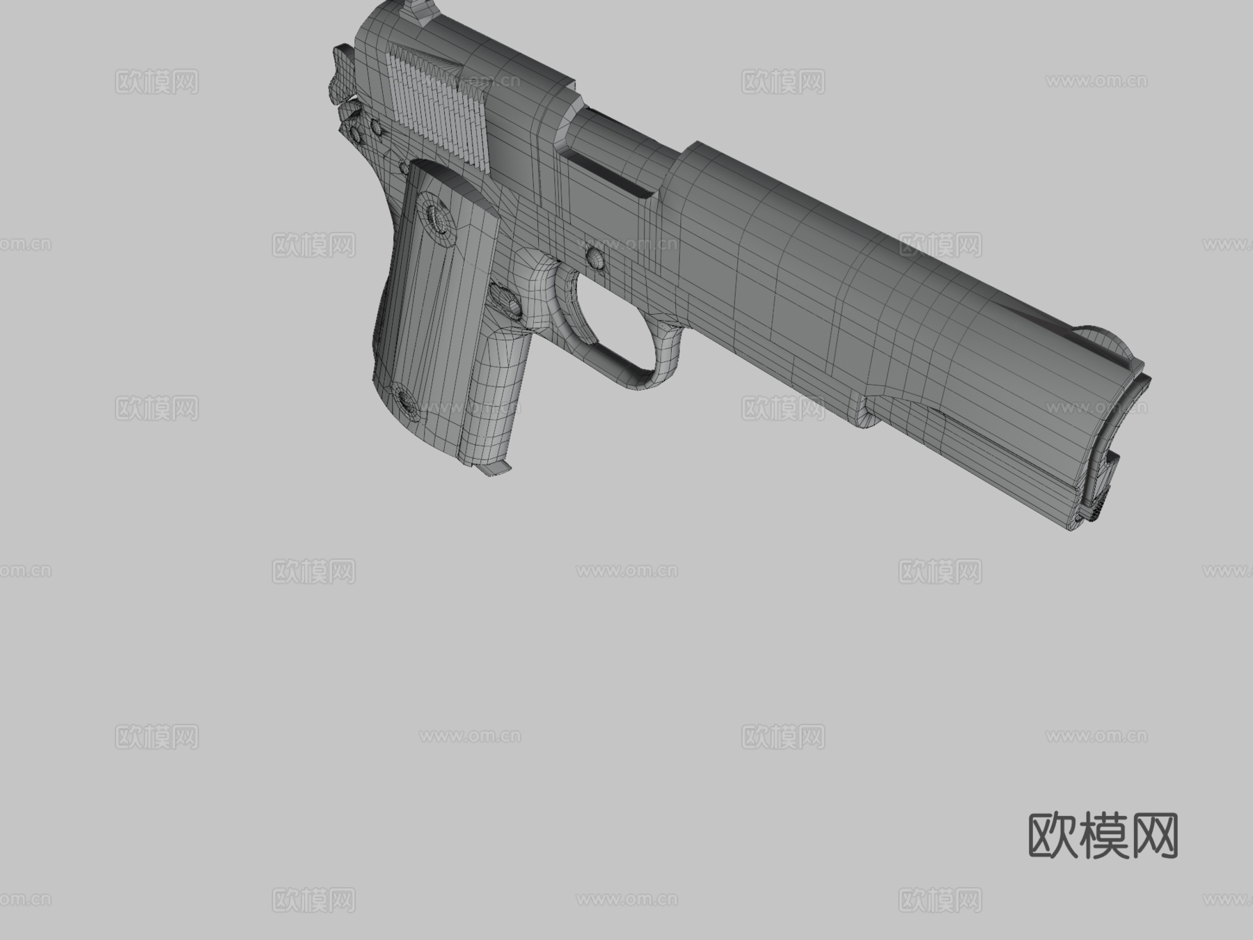 柯尔特45ACP1911剖面版3d模型