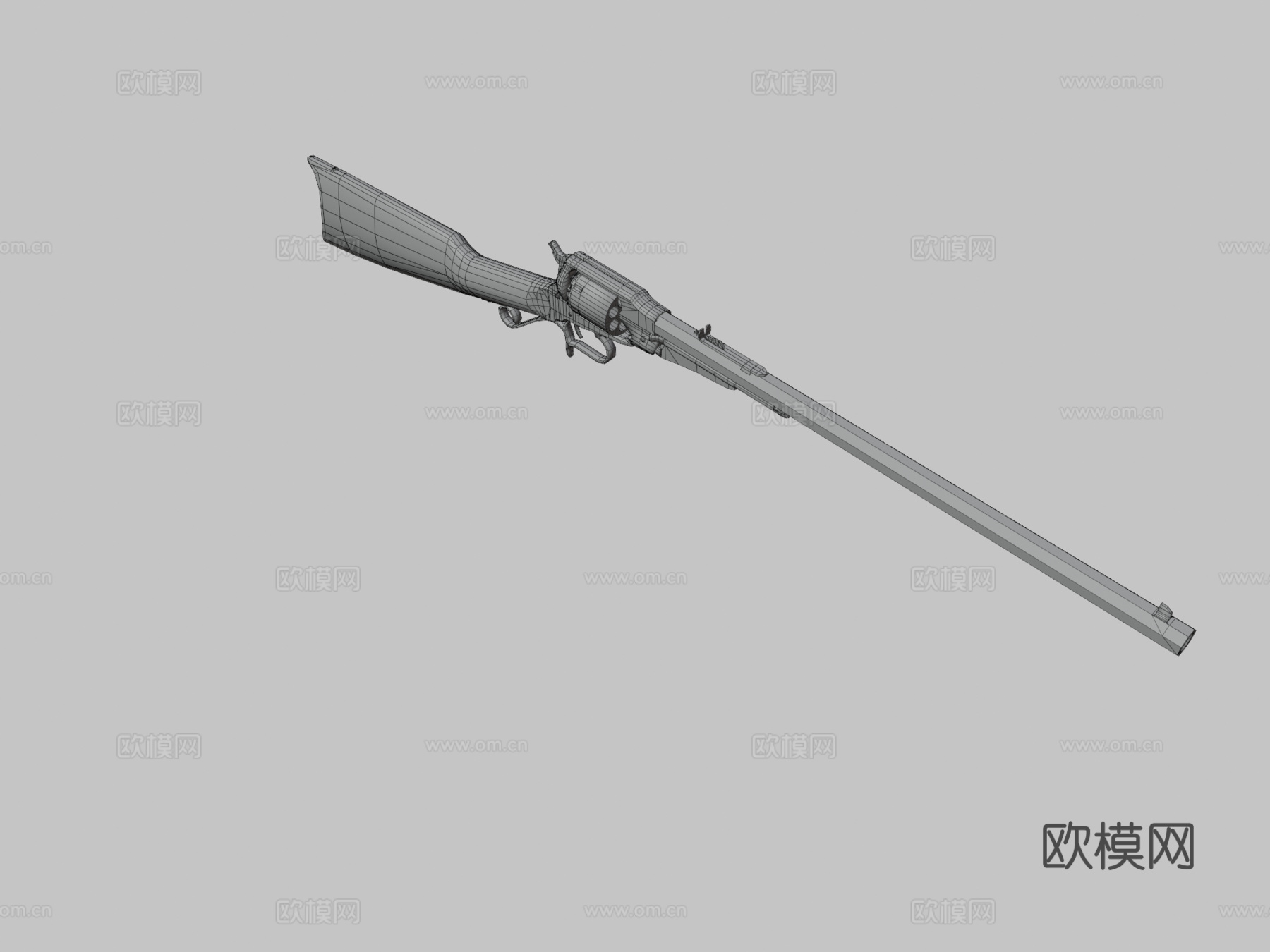 雷明顿1858新军目标卡宾枪3d模型