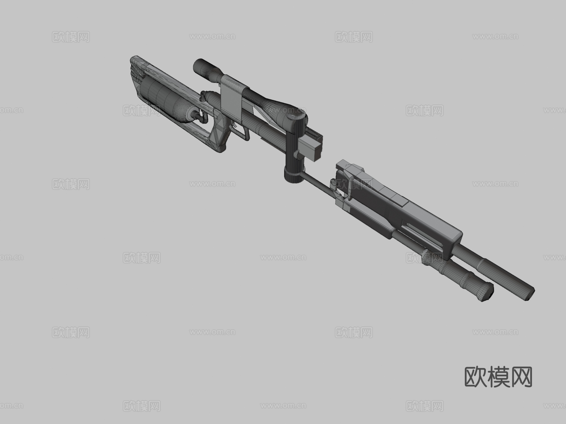 后启示录狙击步枪(动画)3d模型