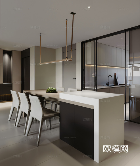 現(xiàn)代餐廳3d模型下載