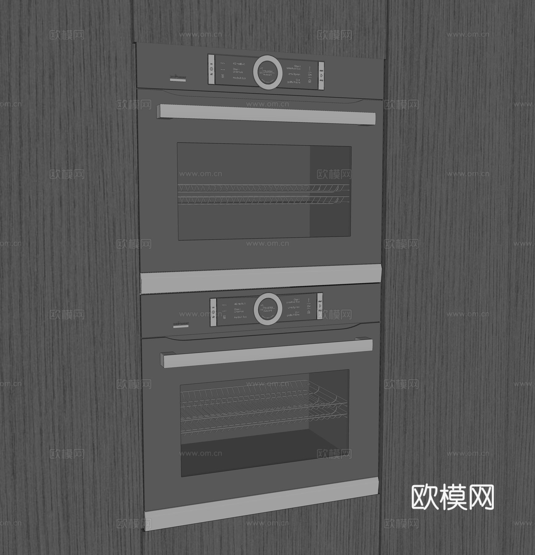 烤箱组合 内嵌式烤箱su模型