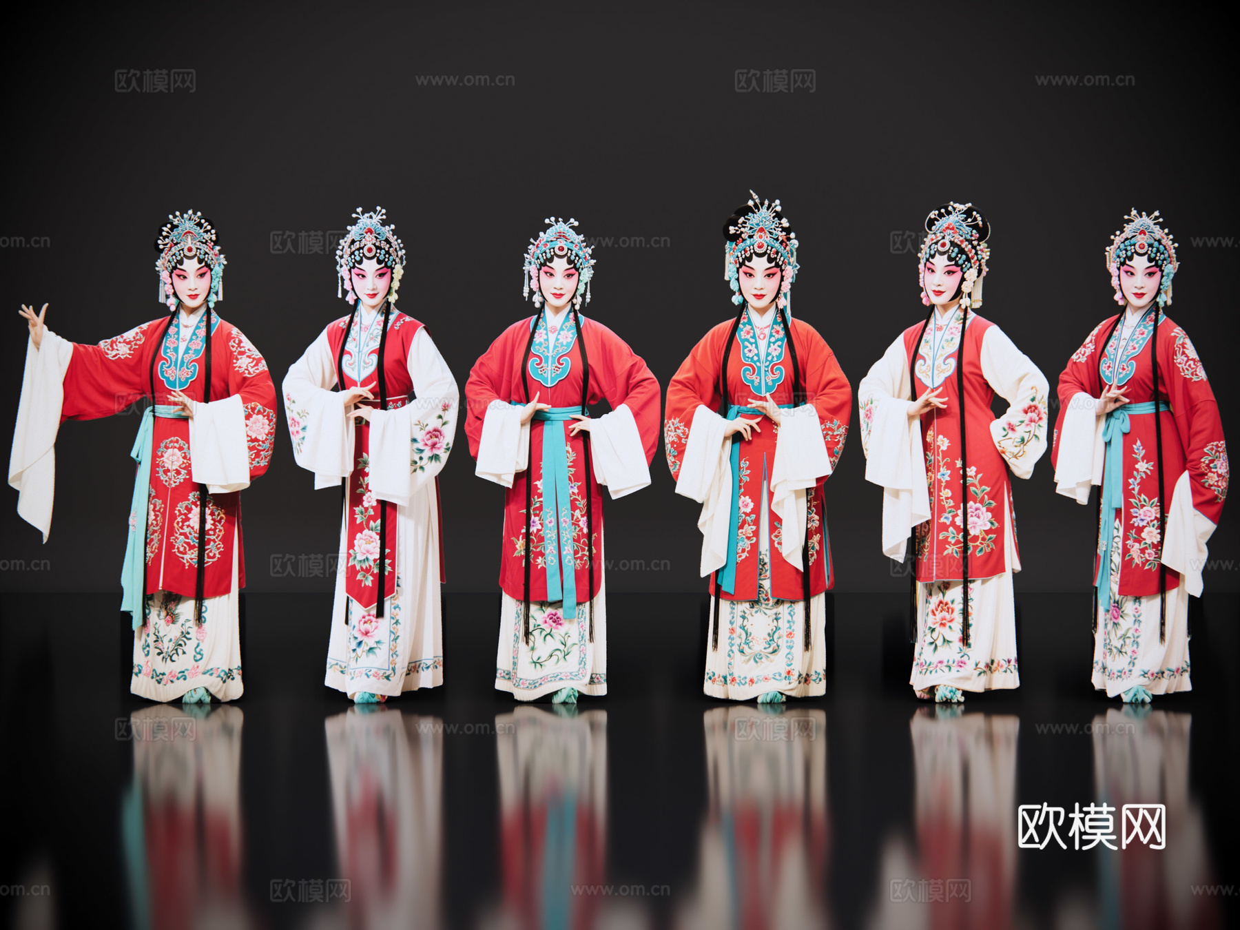 2D京剧人物 生旦净末丑 花旦正旦 戏剧角色 地方戏剧 潮剧su模型