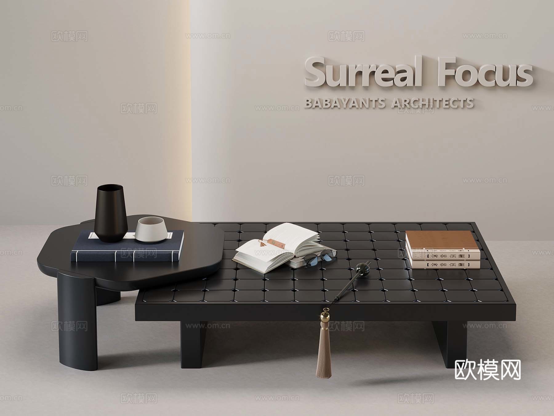 新中式茶几 新中式摆件3d模型