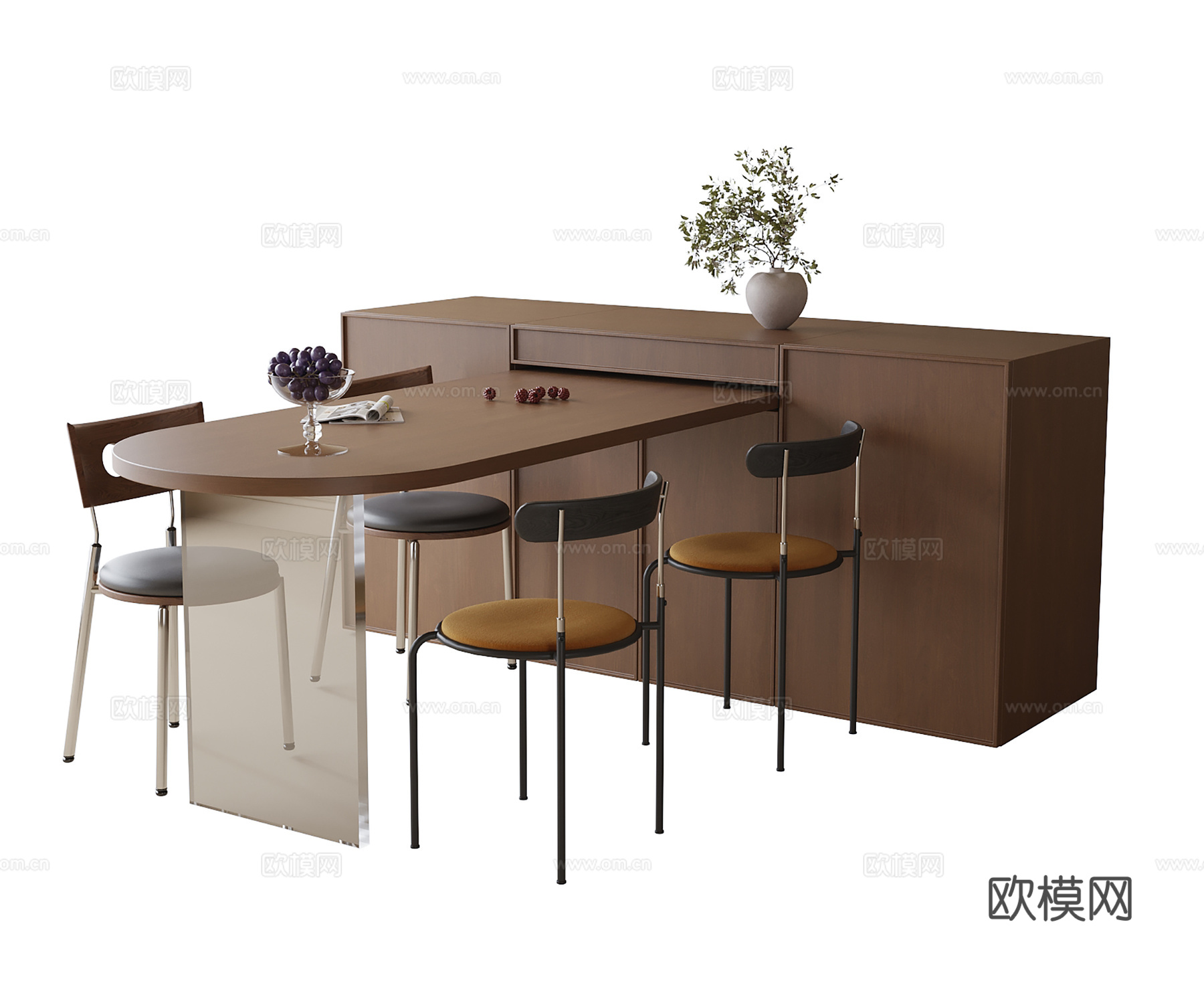 现代餐桌椅 餐椅3d模型