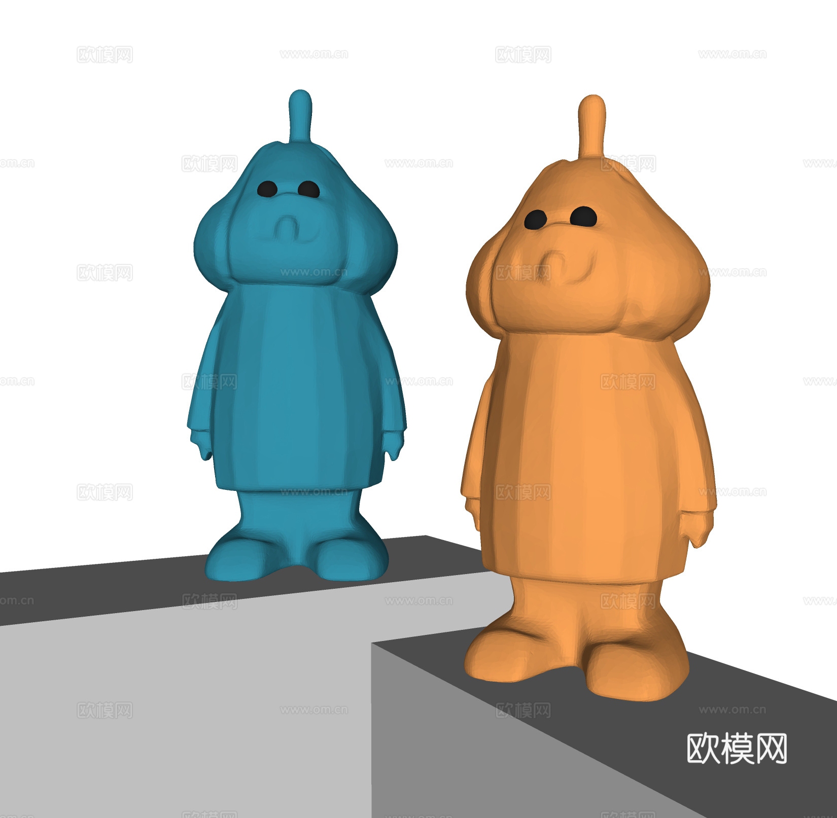 现代南瓜人雕塑 艺术雕塑装置 装饰摆件 摆设 装设陈设品su模型