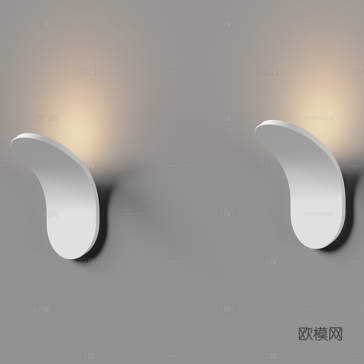 现代极简装饰壁灯3d模型
