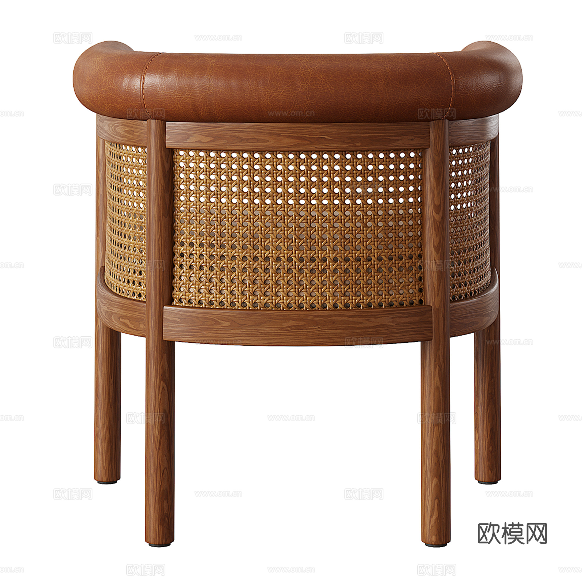 中古风单椅 餐椅 休闲椅su模型