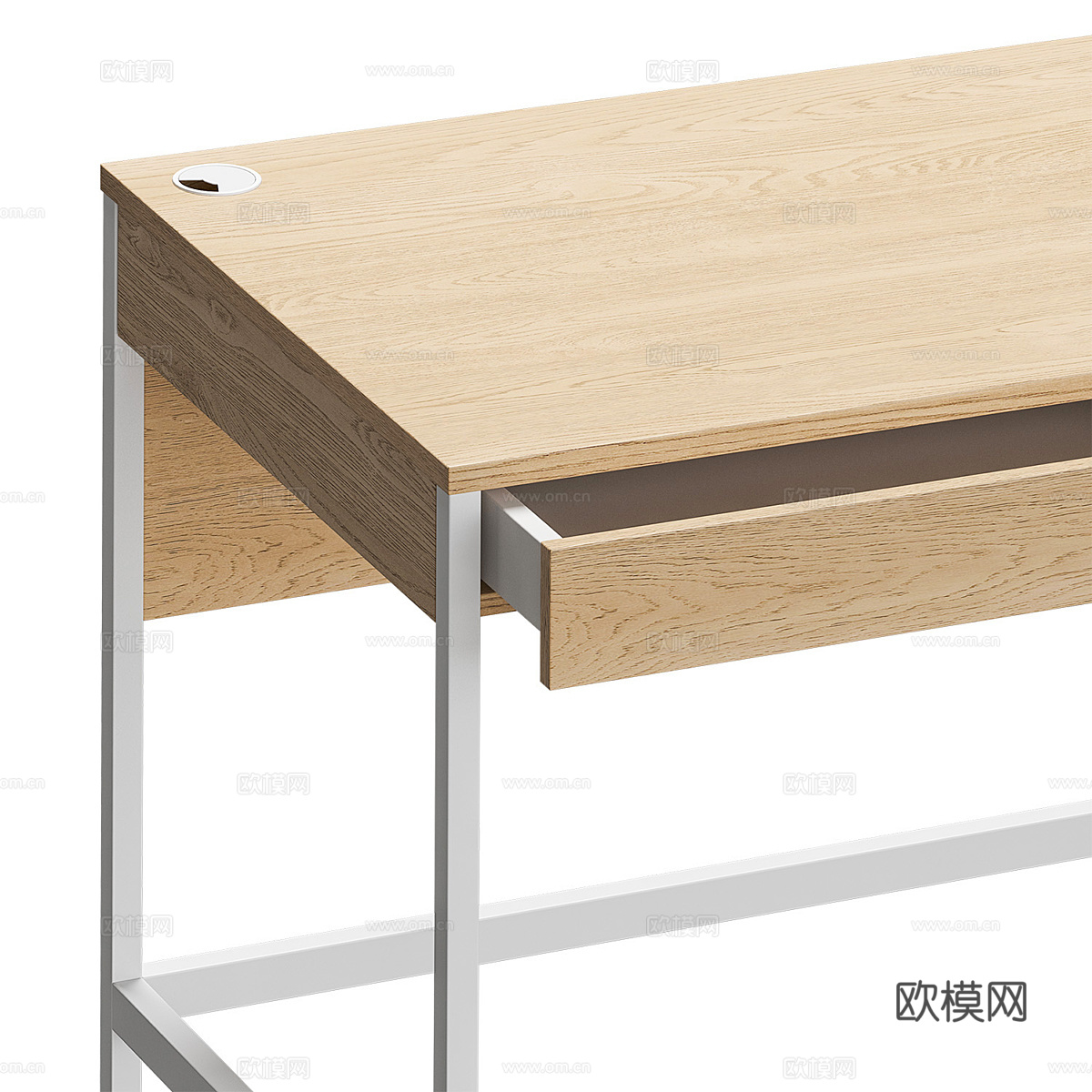 现代意式极简书桌3d模型