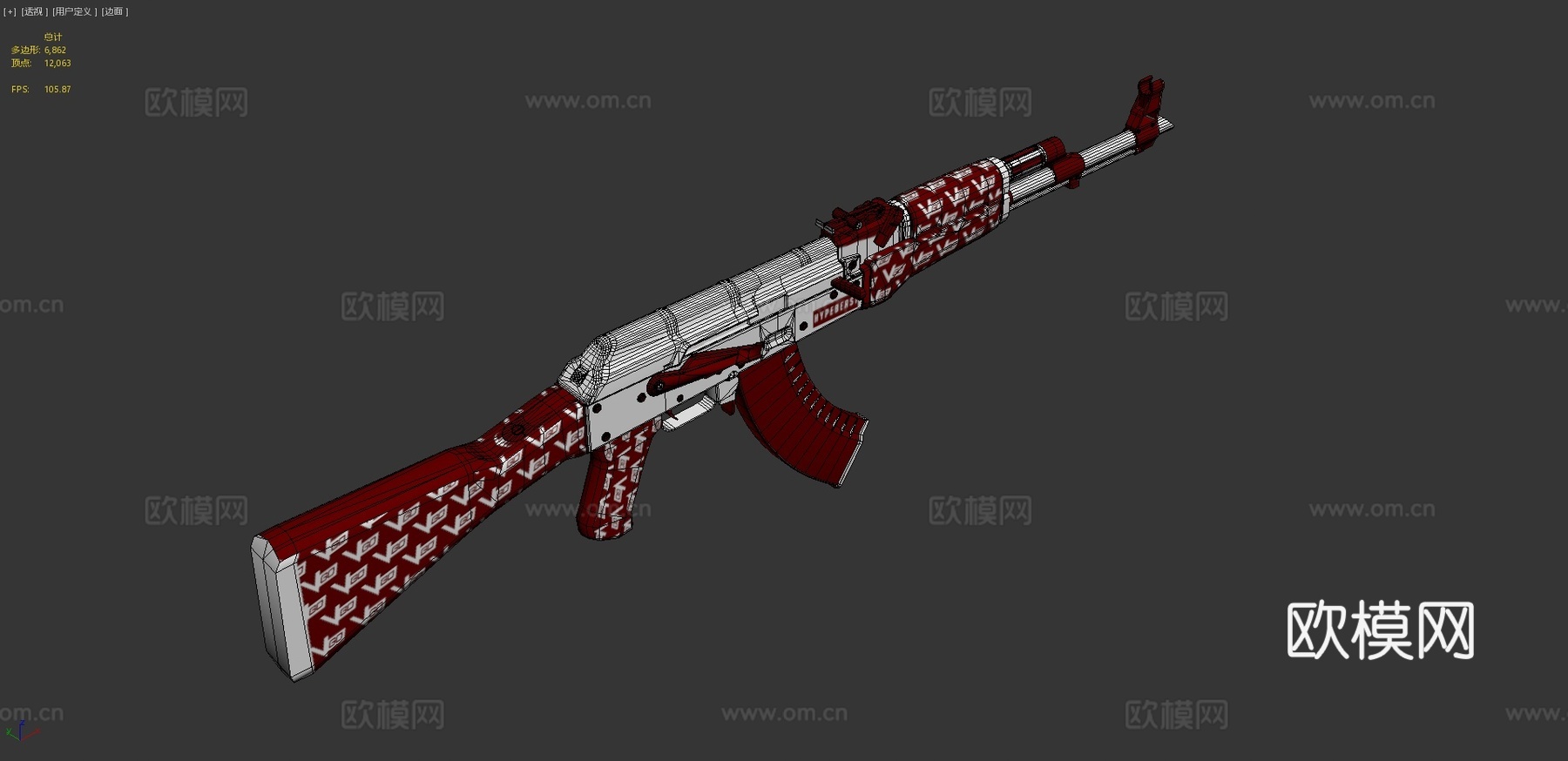 AK47-潮人3d模型