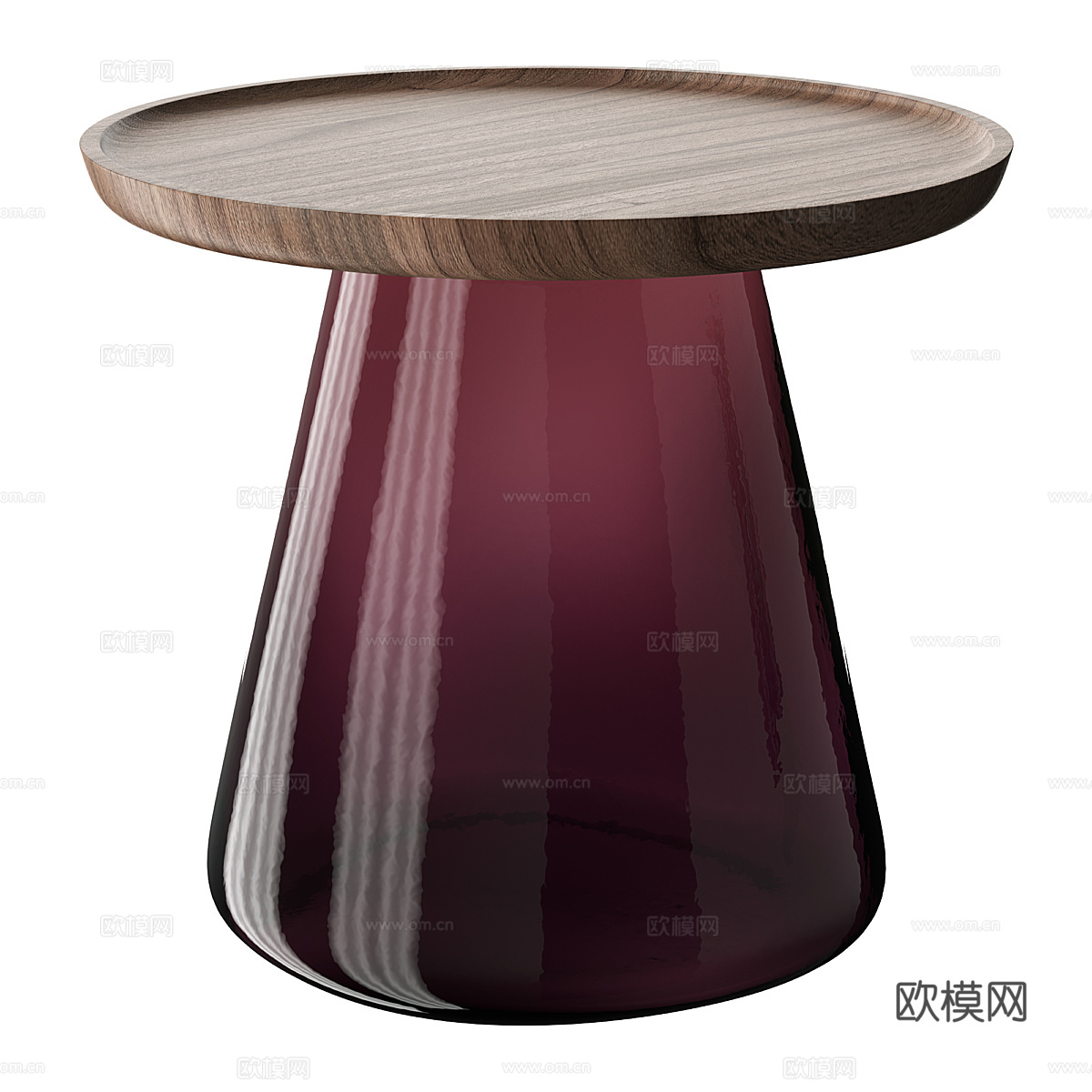 现代意式玻璃茶几3d模型