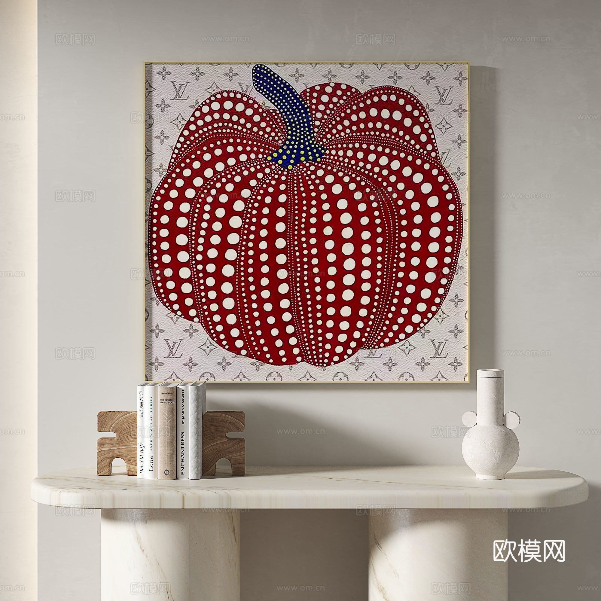 现代，简约，奶油风，复古，抽象，装饰画3d模型