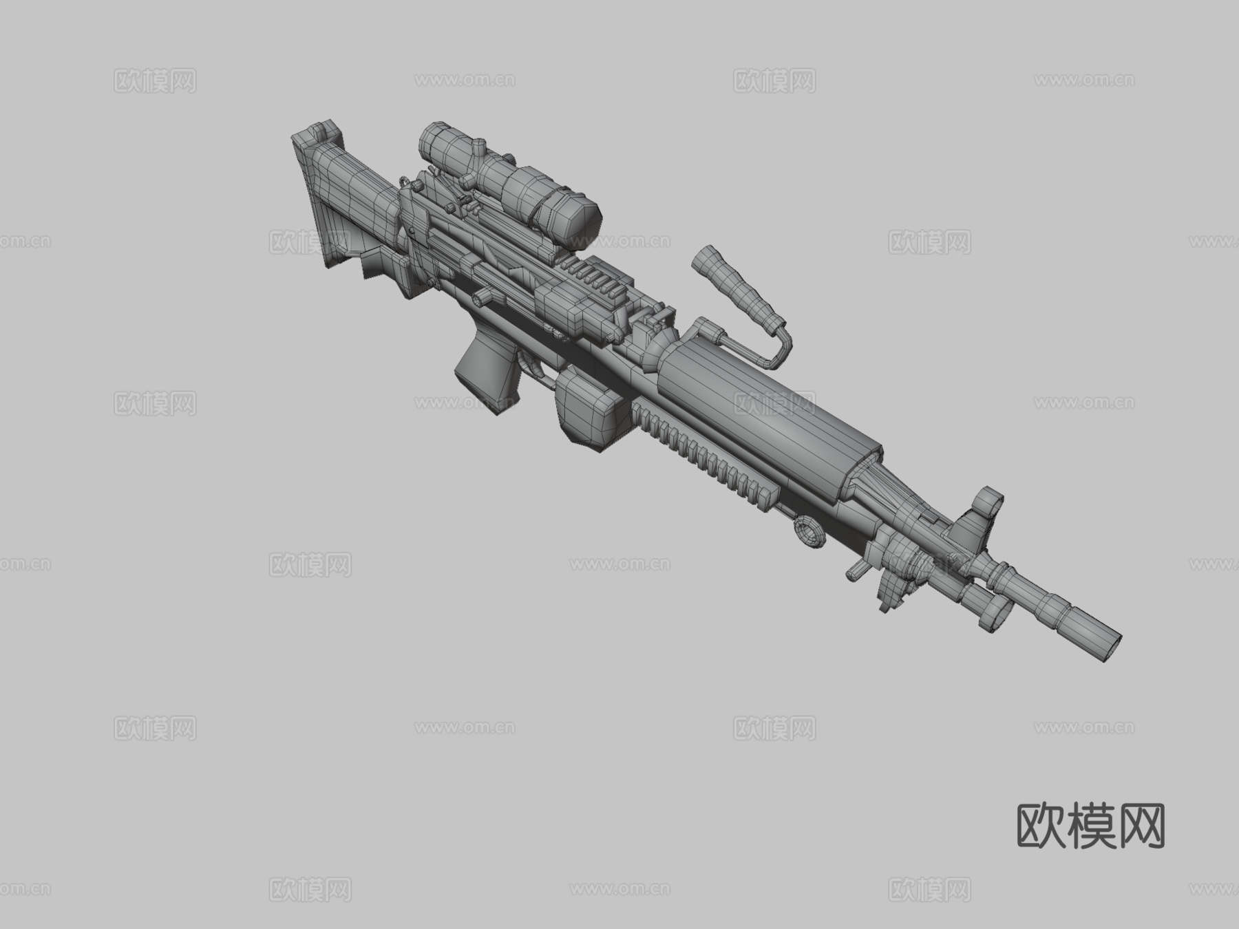 M249机枪3d模型