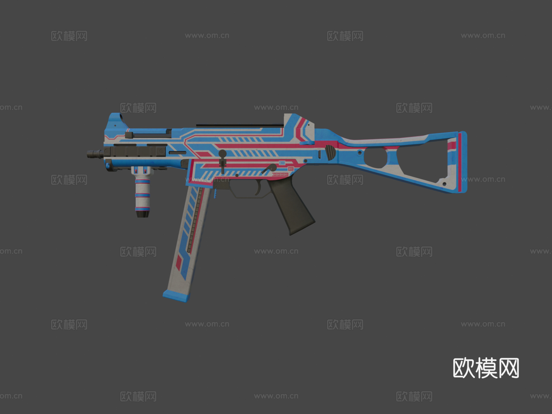 UMP45竞速版3d模型