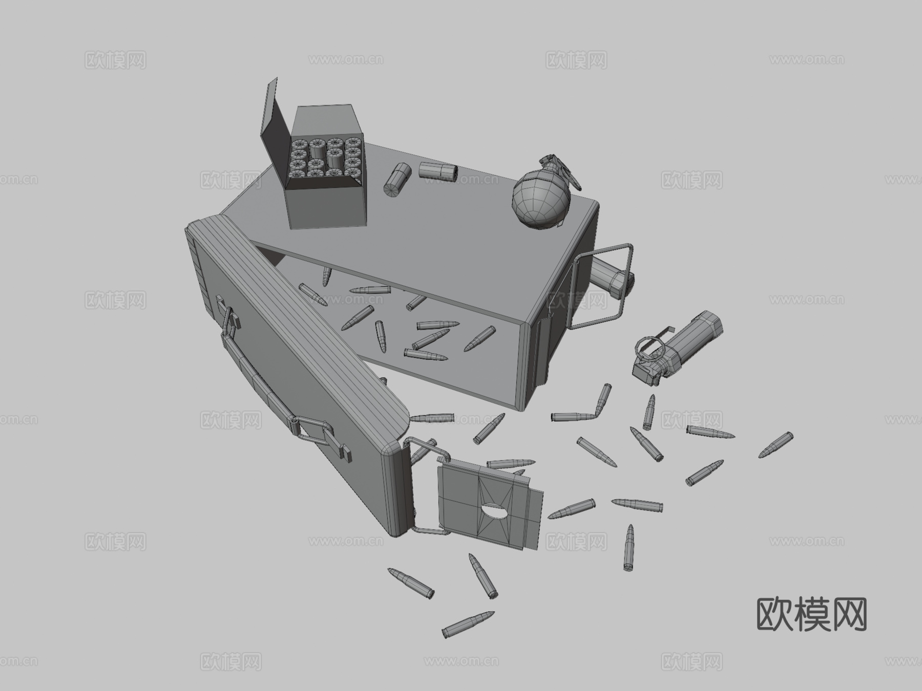 弹药箱3d模型