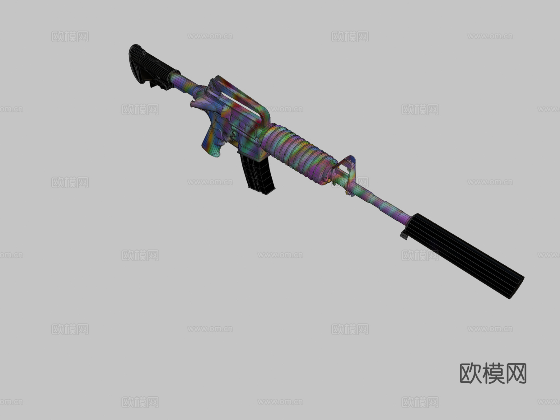 M4A1-S彩虹光泽-VGO3d模型