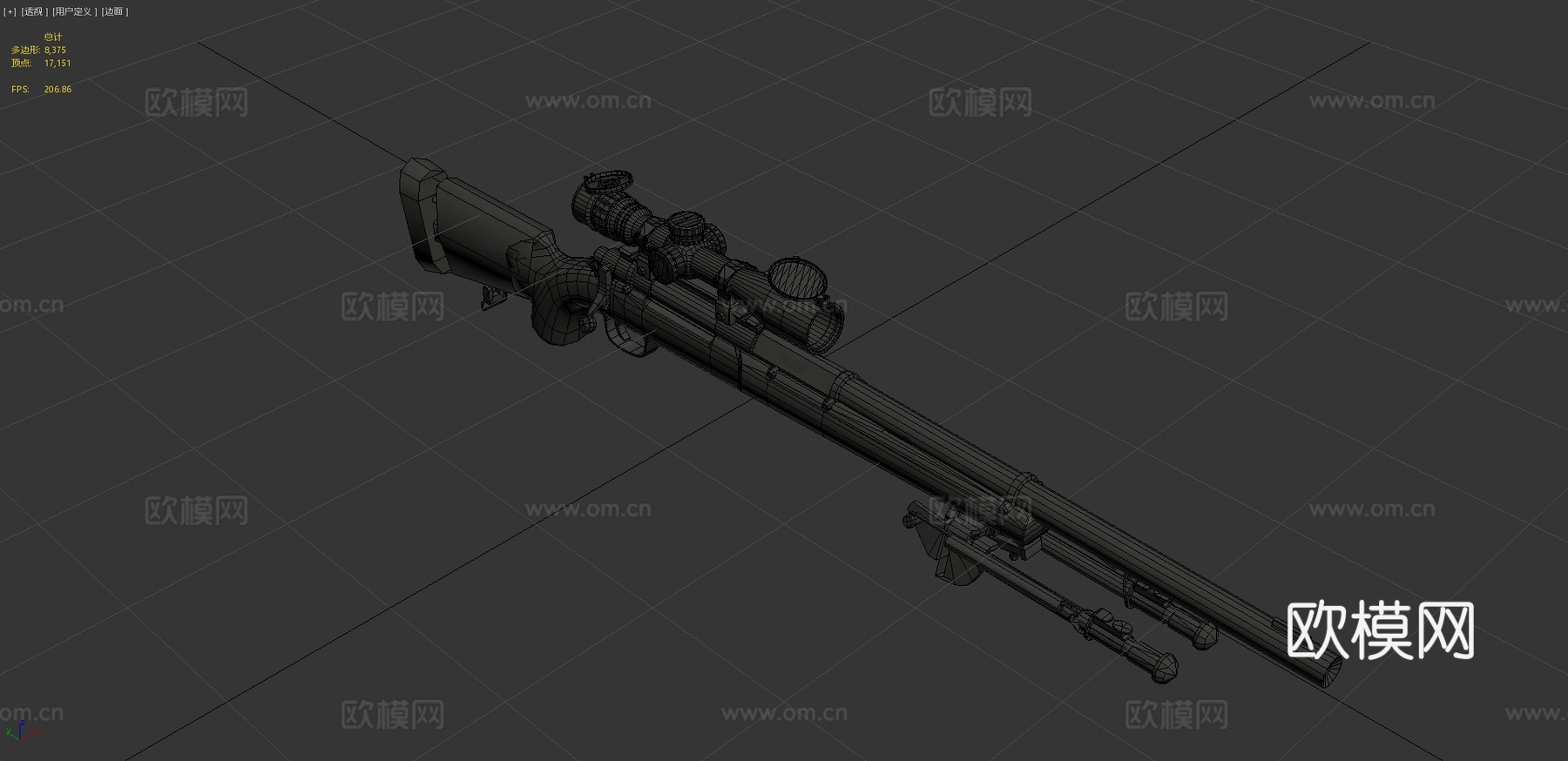 M24狙击步枪3d模型