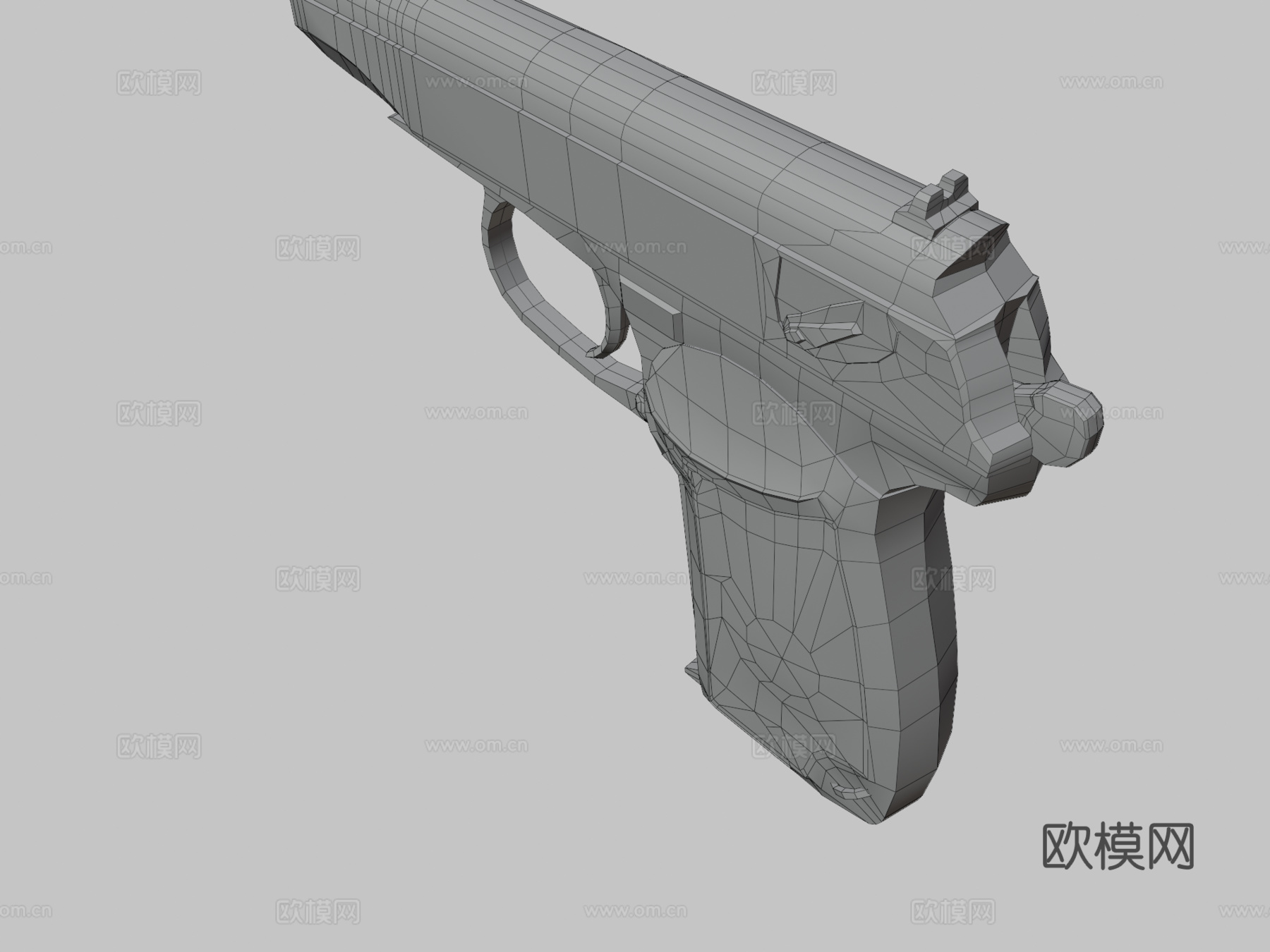 低多边形马卡洛夫BBR3d模型