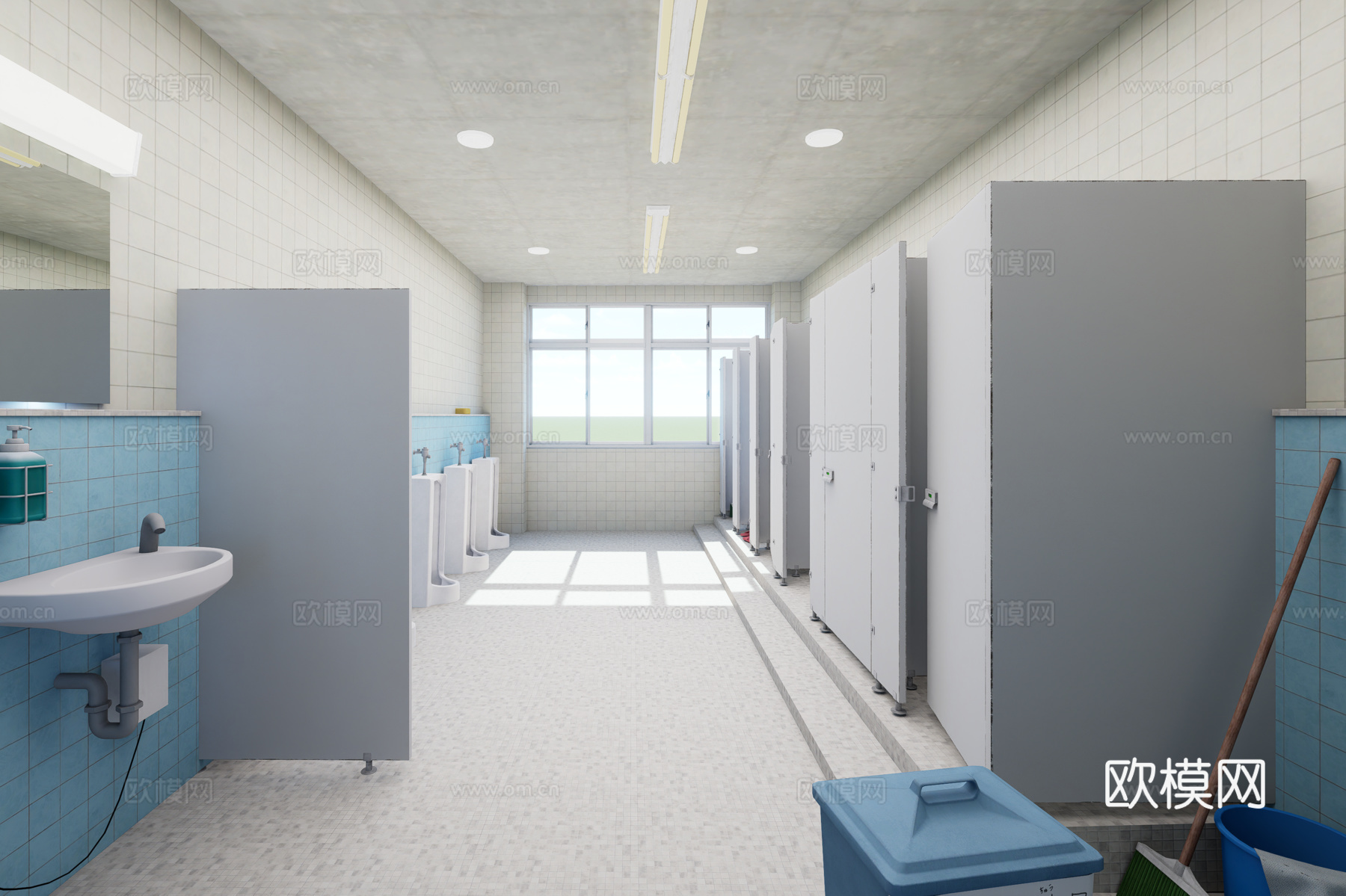 损坏的卫生间3d模型