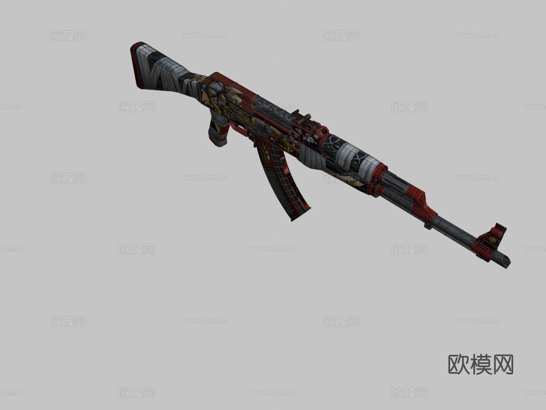 AK-47阿努比斯版3d模型