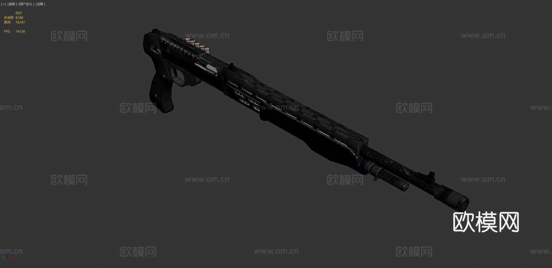 SPAS12霰弹枪3d模型