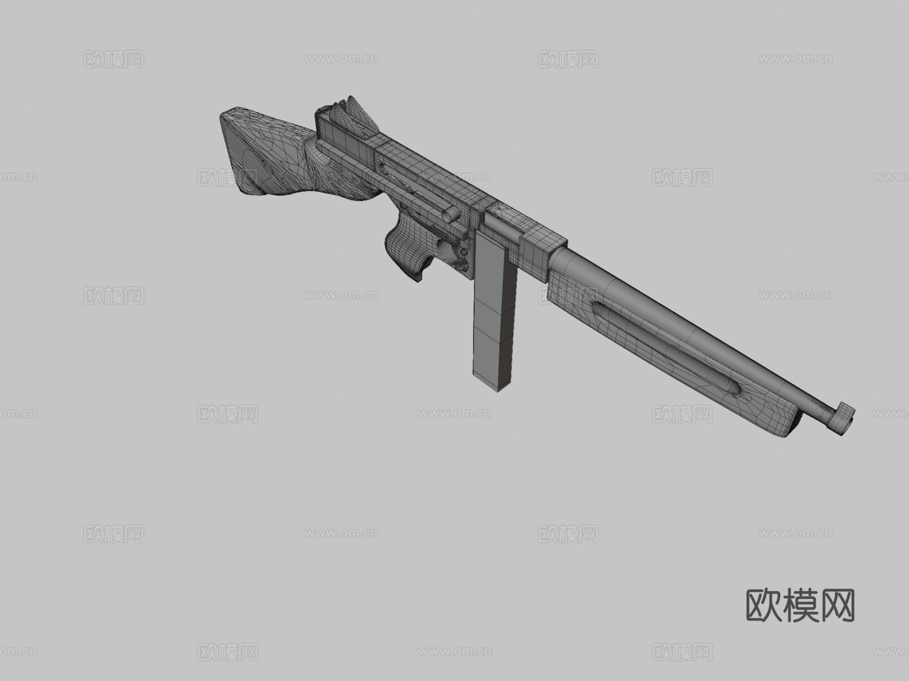 M1A1汤姆森冲锋枪(V1)3d模型