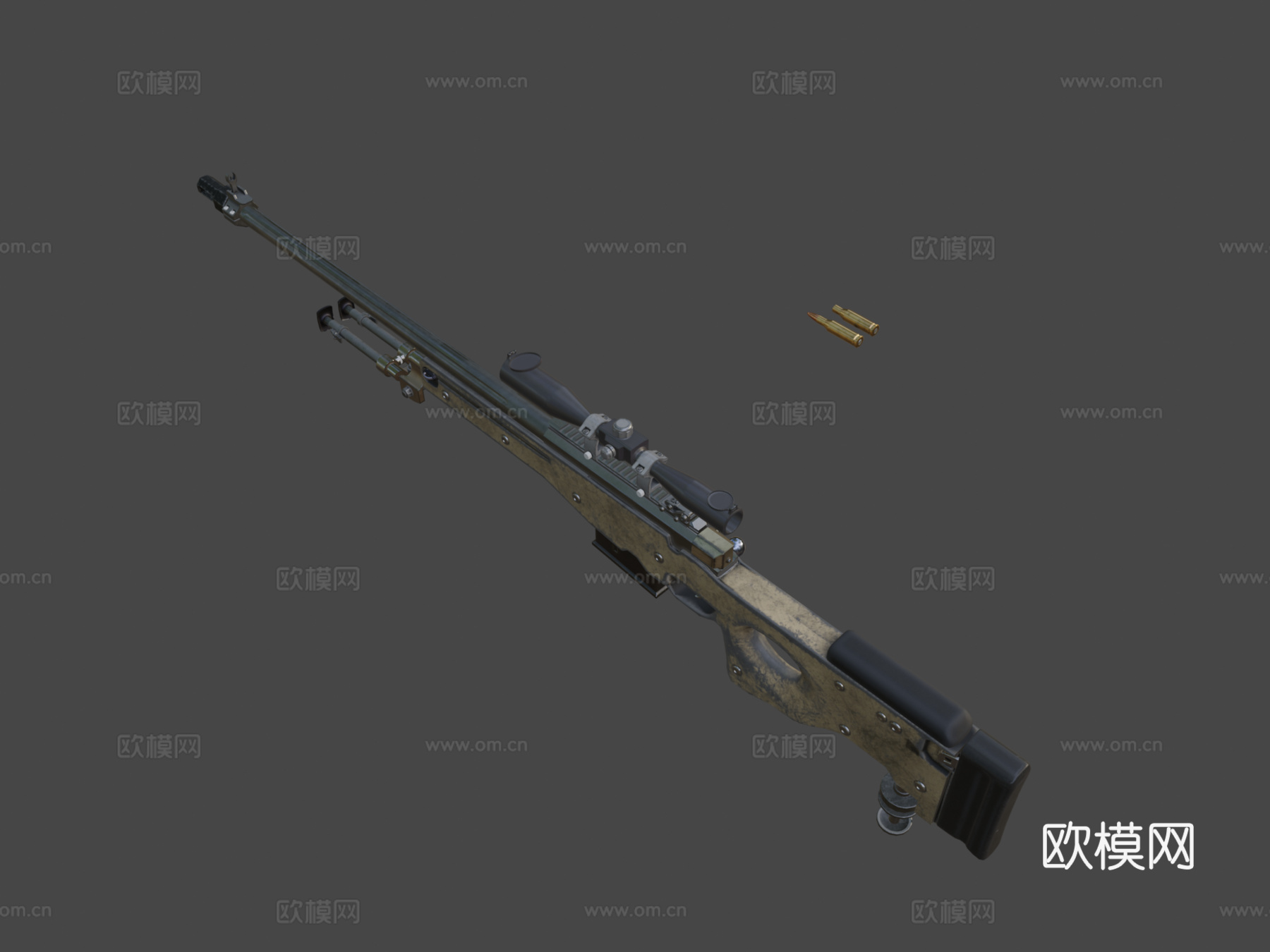 L96A1狙击枪3d模型