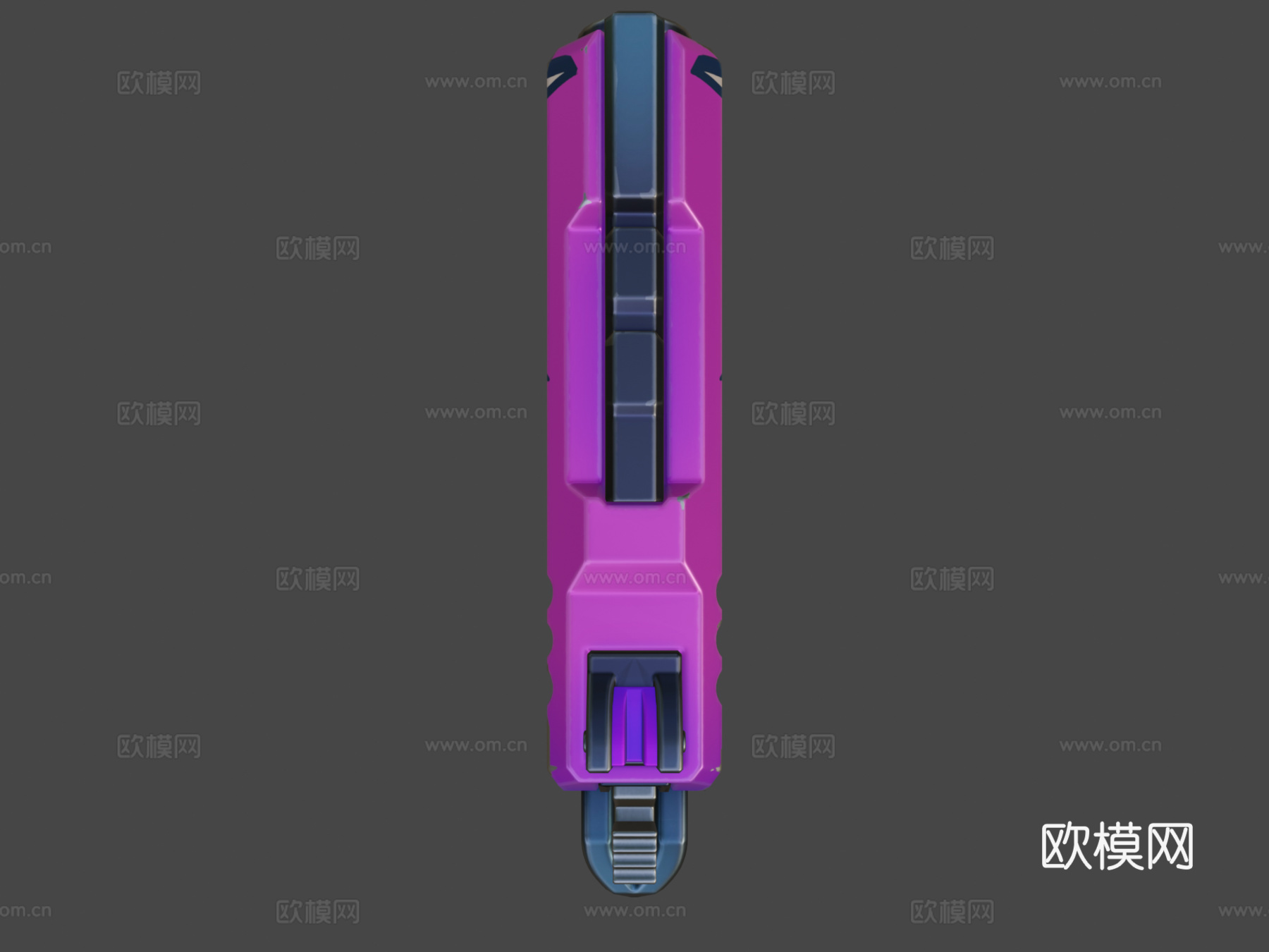 风格化PBR手枪3d模型