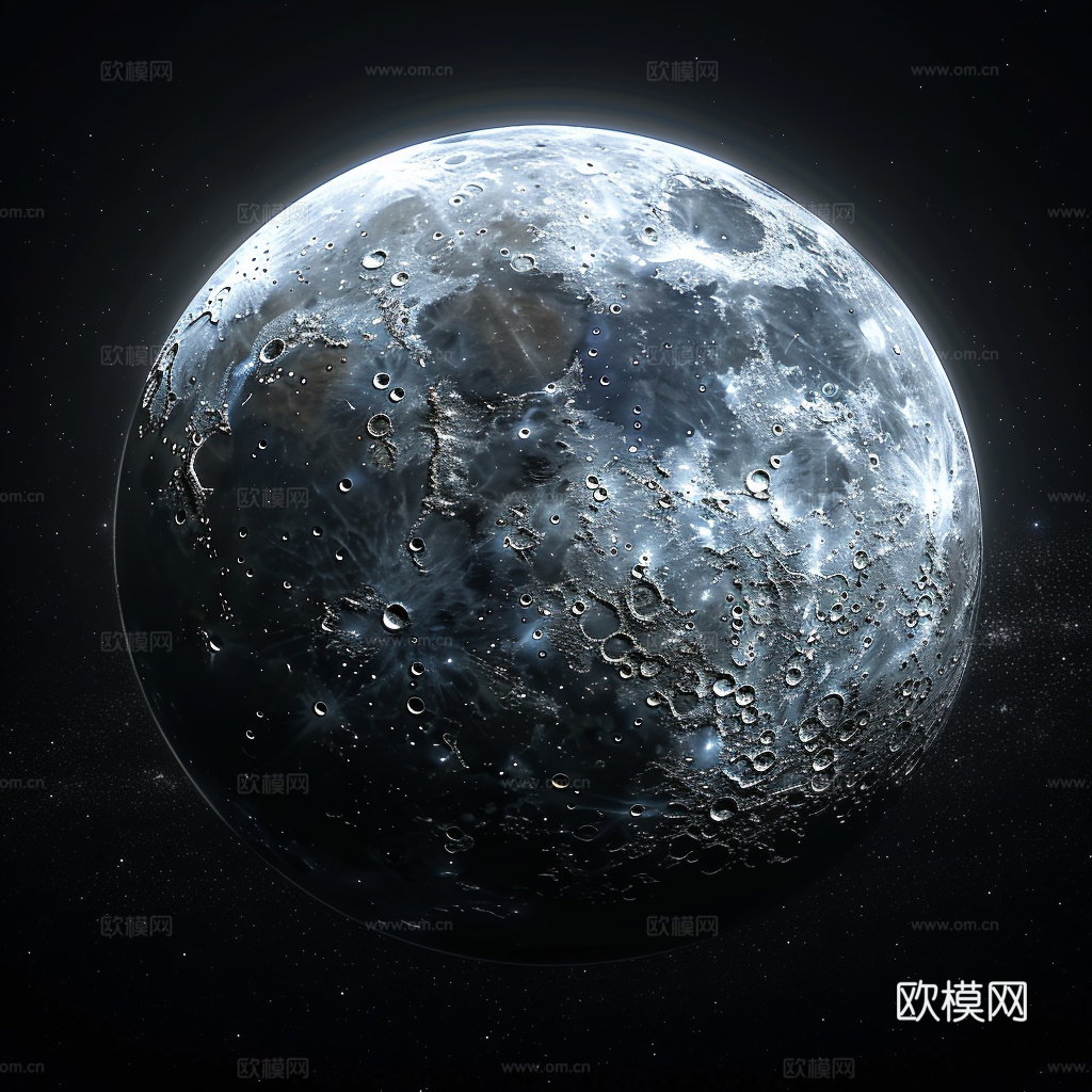 月球灯星球月亮陨石表表面