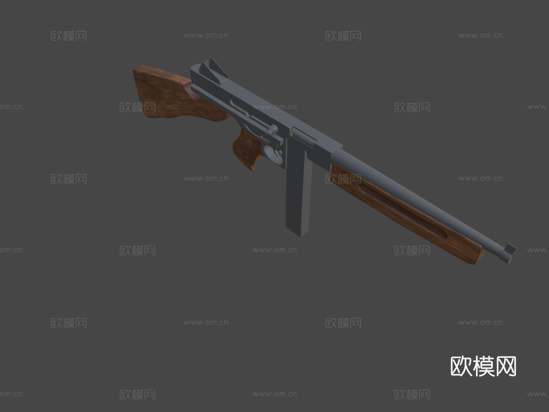 M1A1汤姆森冲锋枪(V2)3d模型