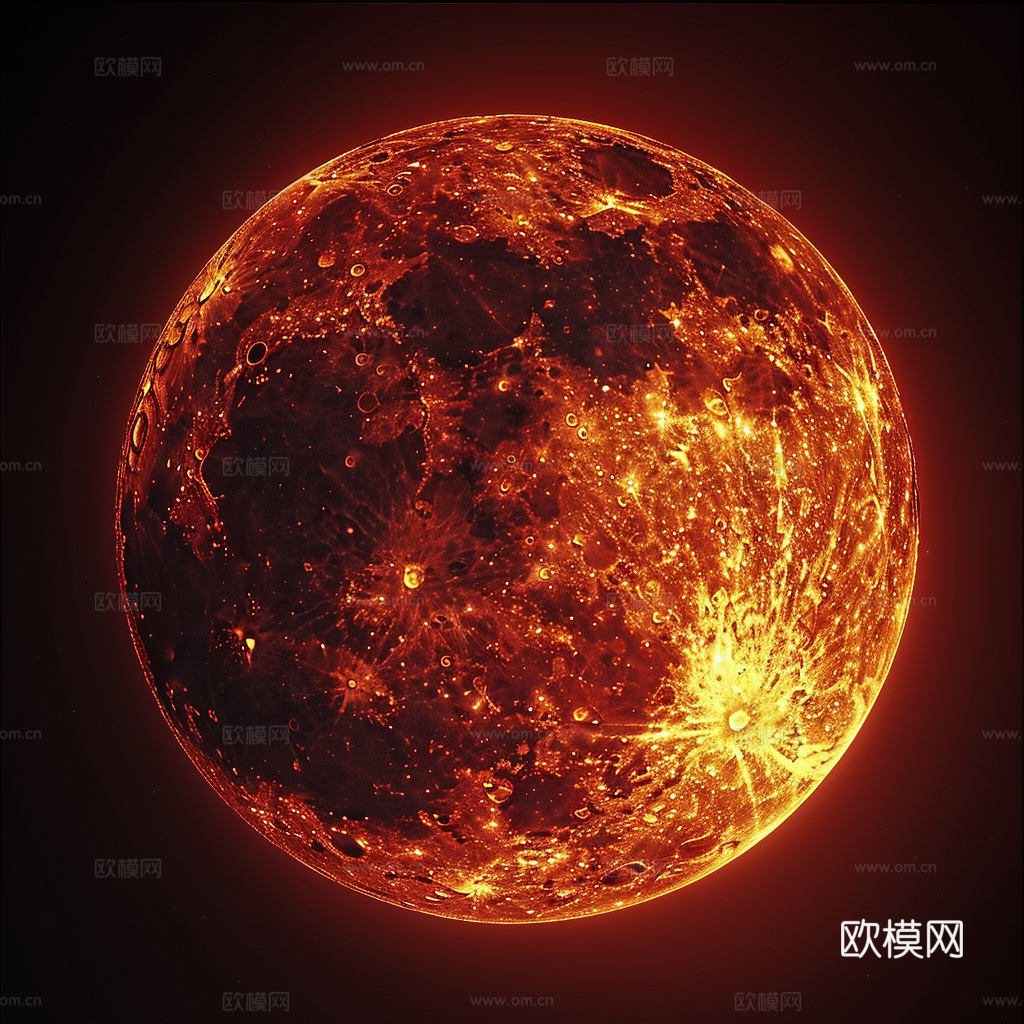 月球灯星球月亮陨石表表面
