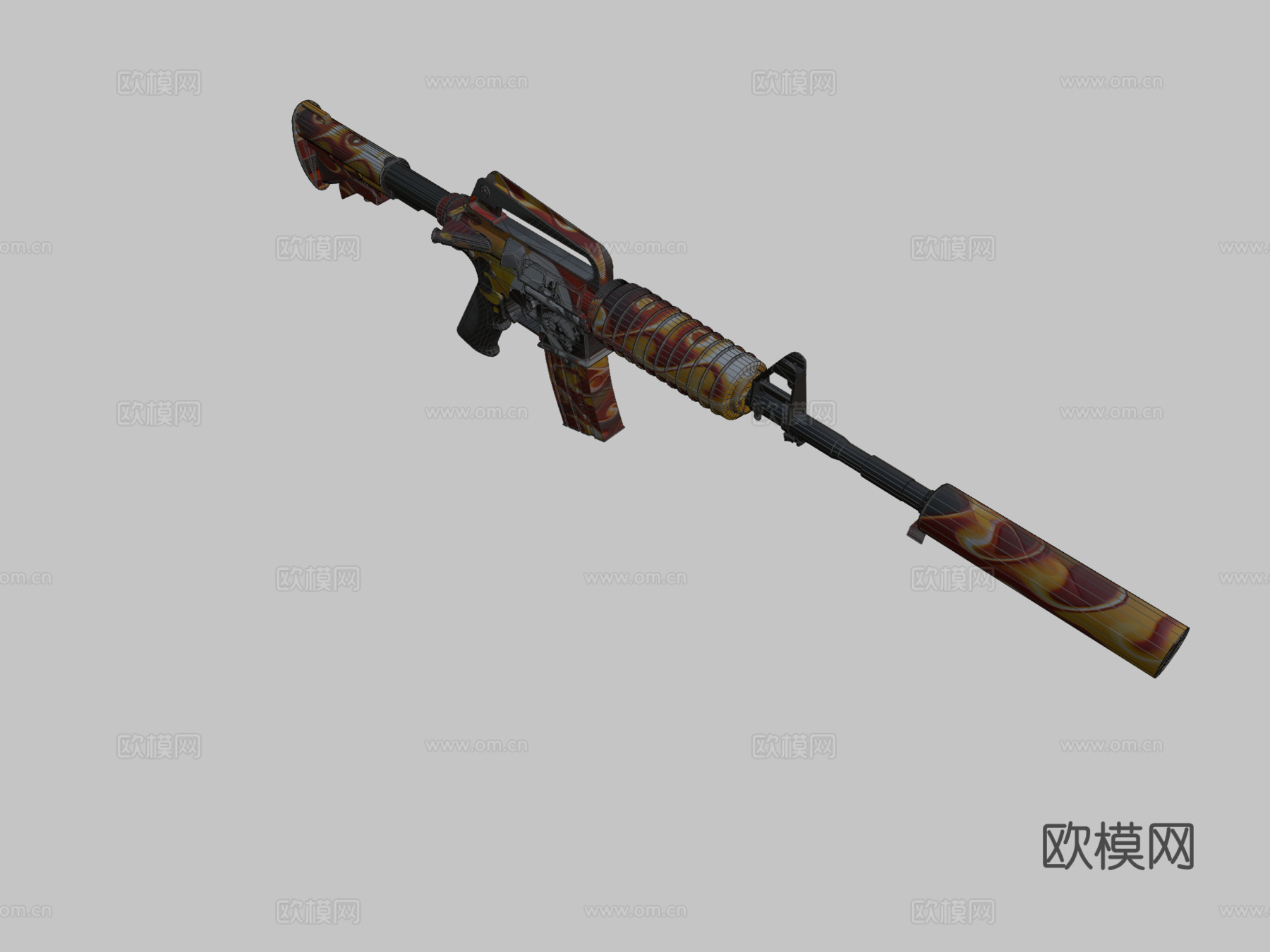M4A1S热奶油3d模型