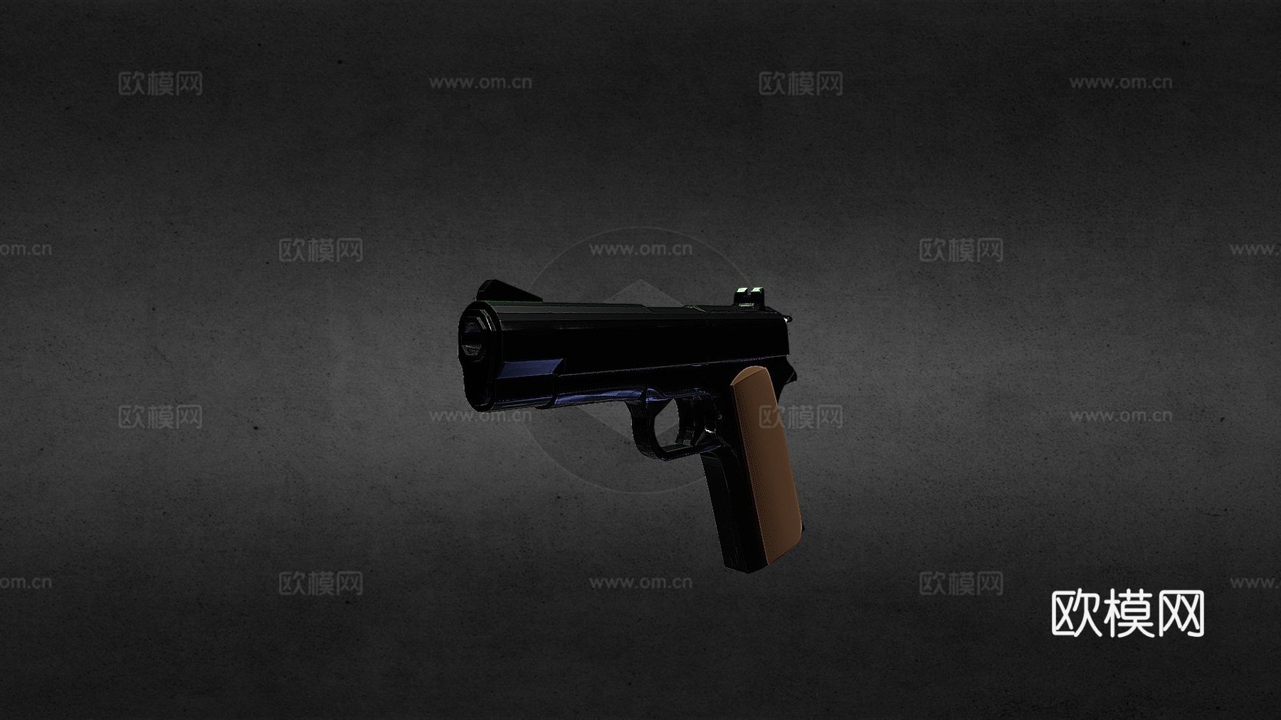 将官M15手枪3d模型