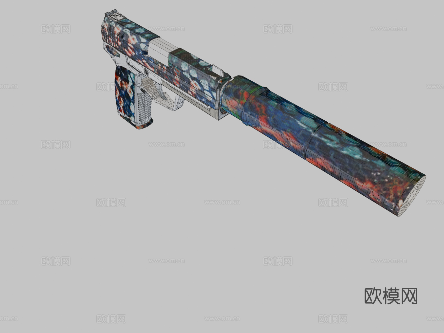 USP-S蛇鳞版3d模型