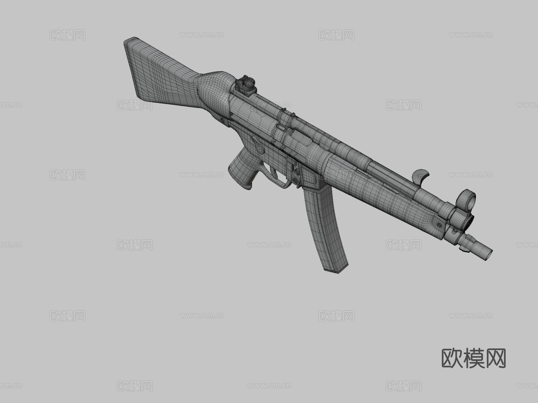 MP5冲锋枪3d模型