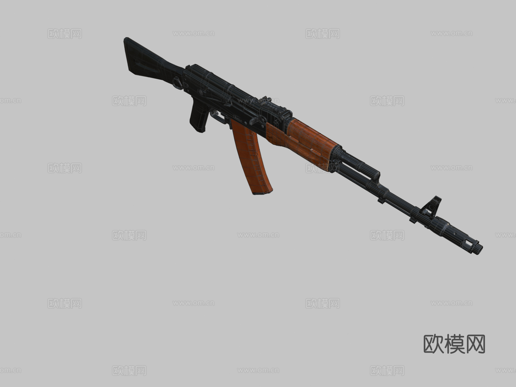 Ak74m步枪模型3d模型
