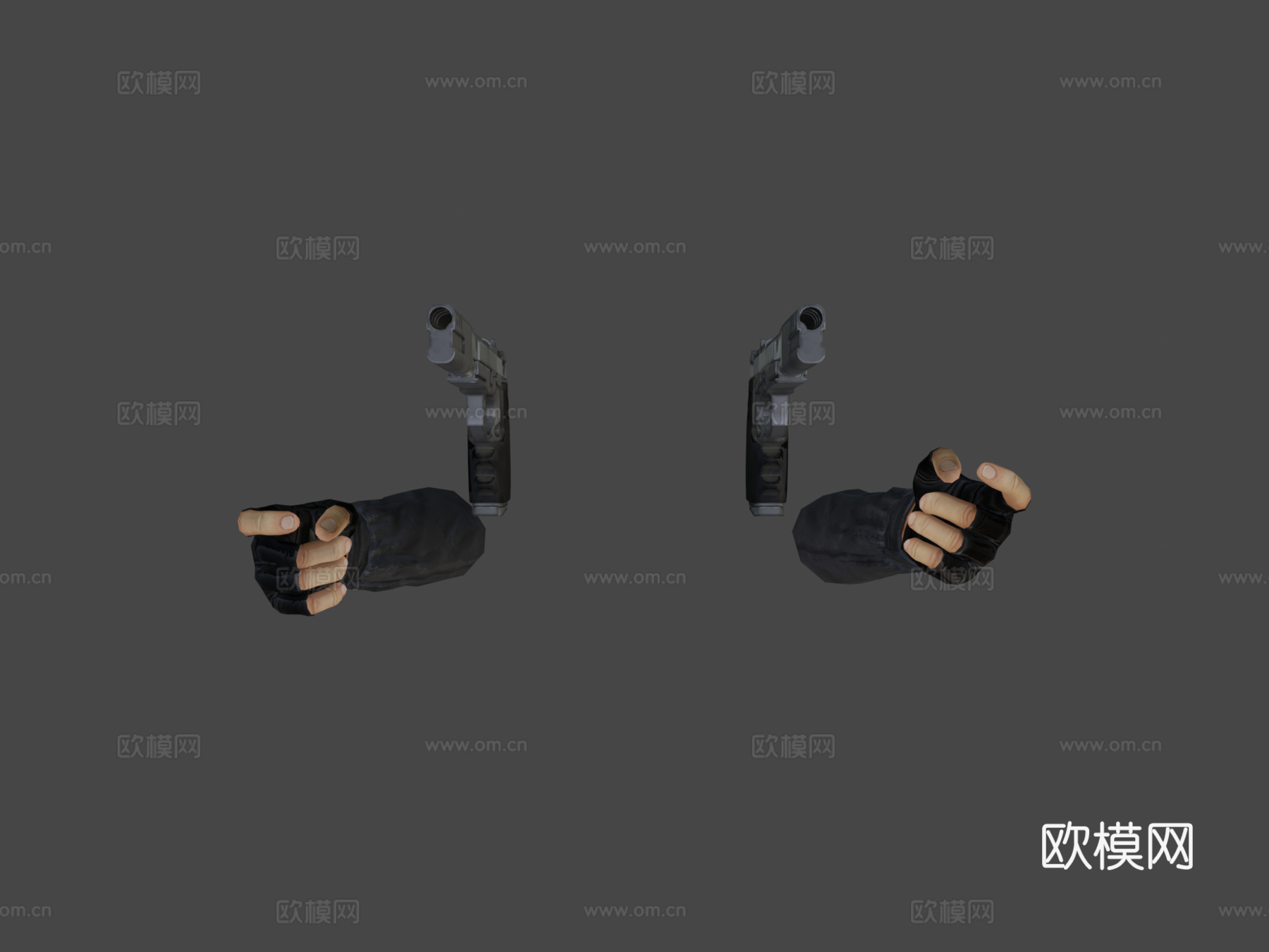 FPSW2双持手枪3d模型-Pic-5