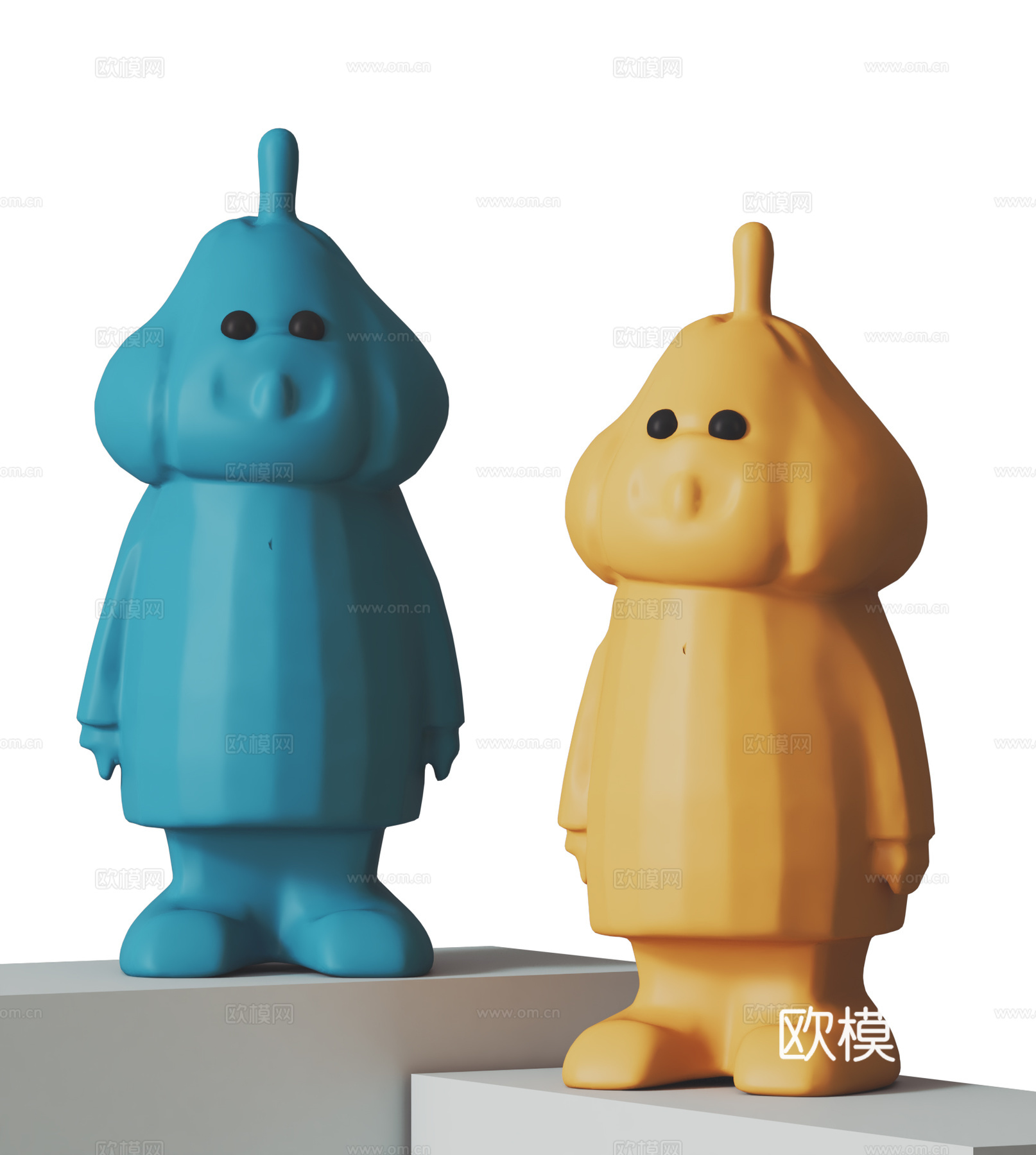 现代南瓜人雕塑3d模型