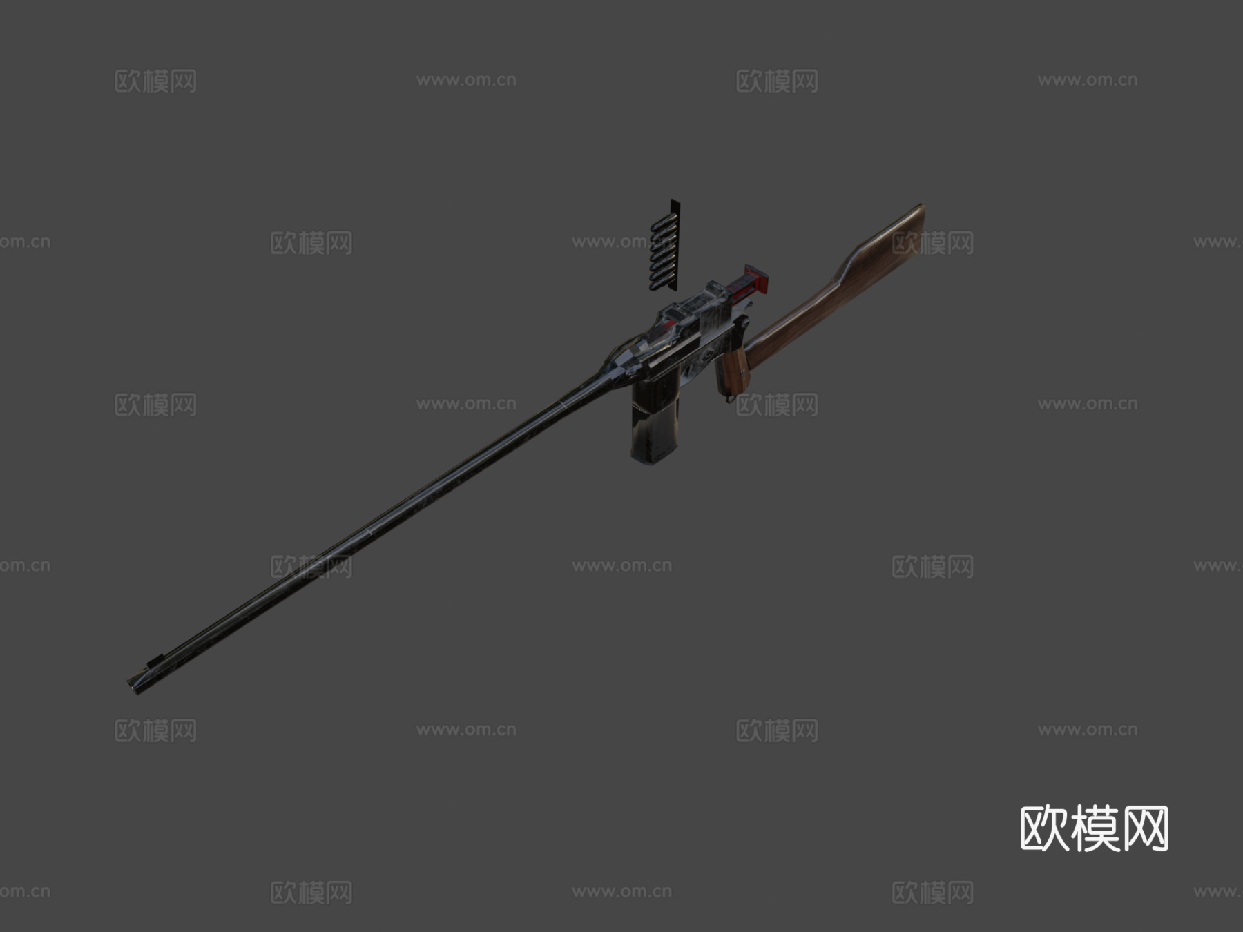 毛瑟C96(毛瑟速射长版)3d模型