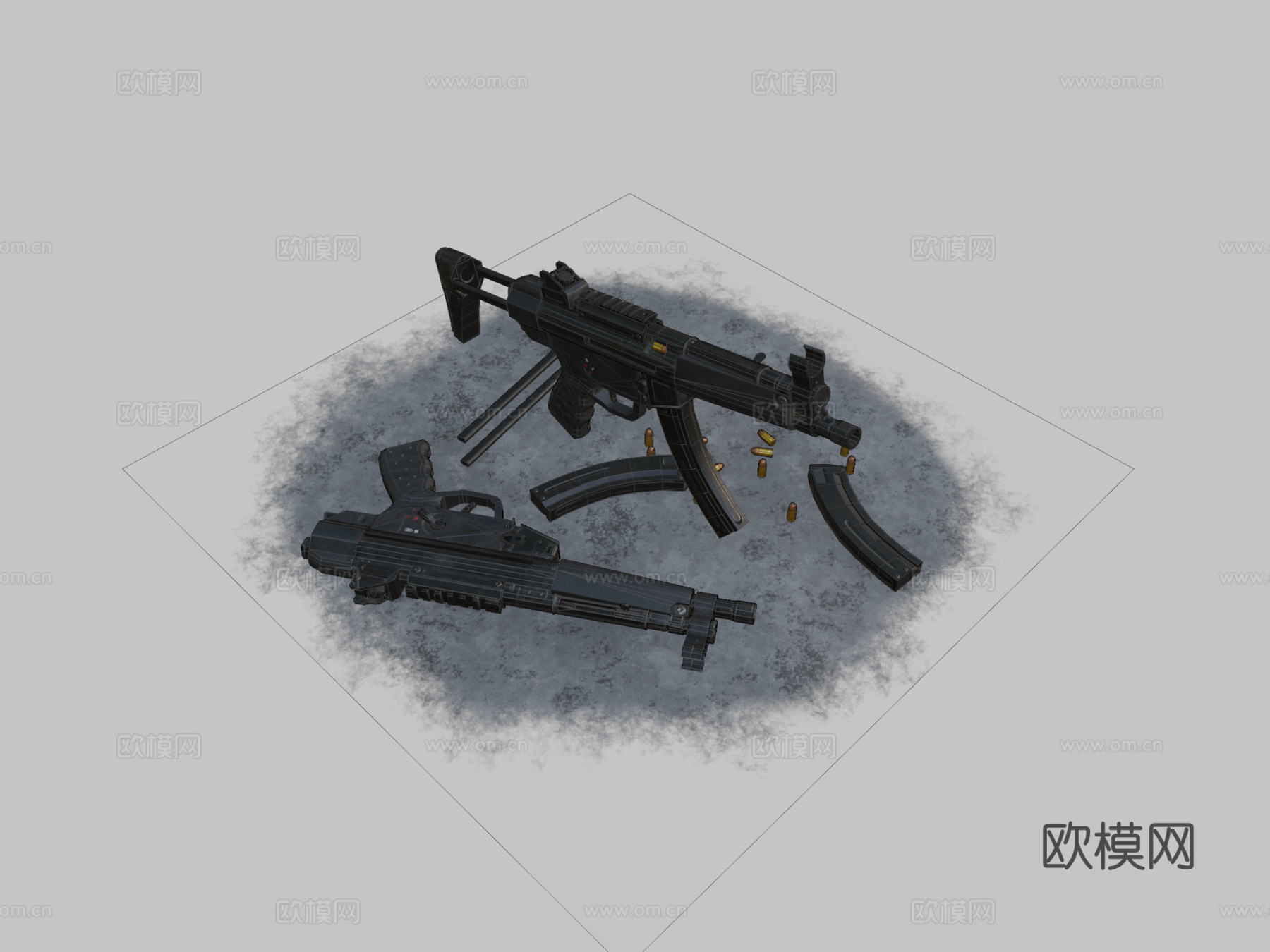 MP5冲锋枪3d模型