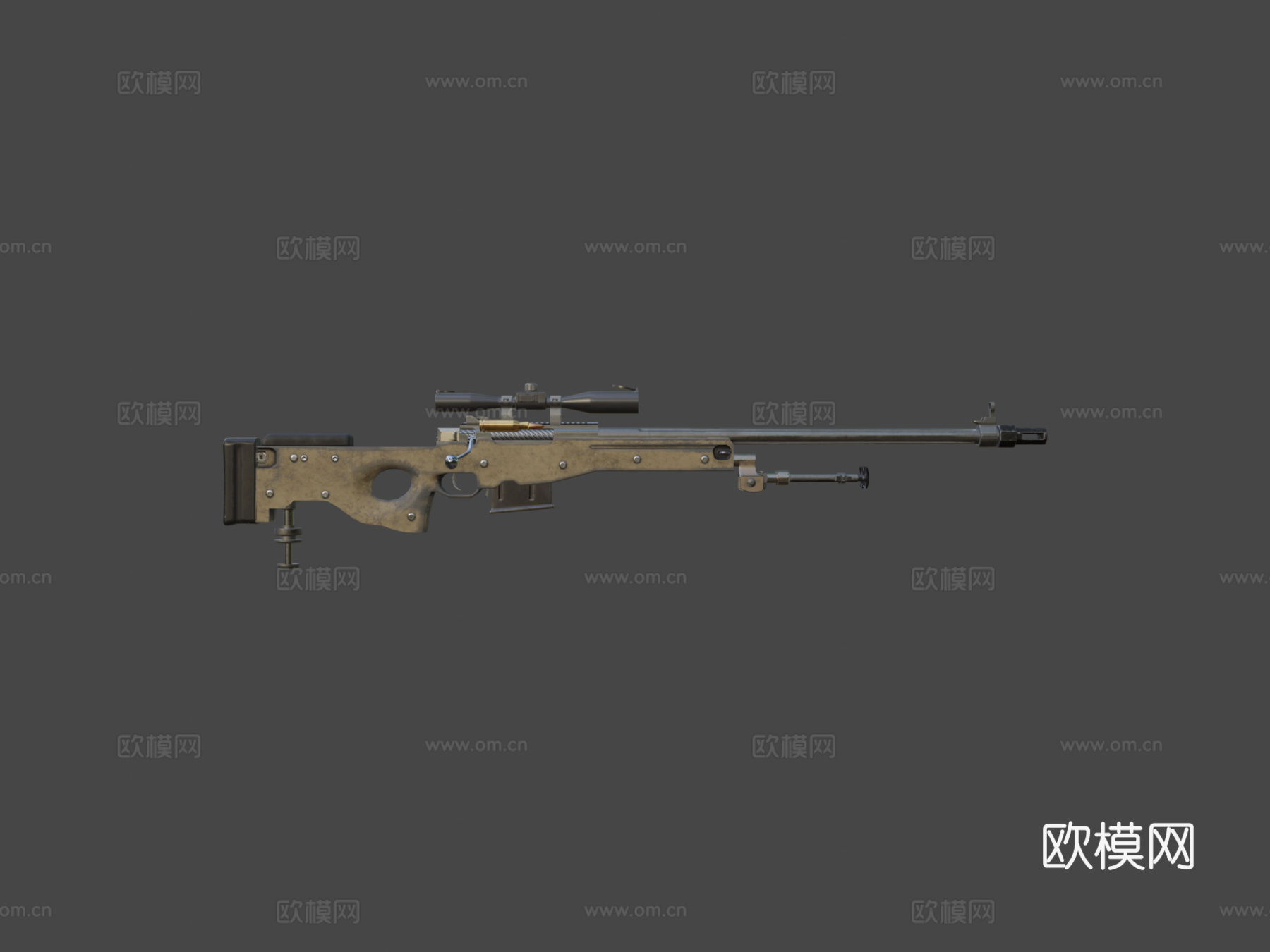 L96A1狙击枪3d模型