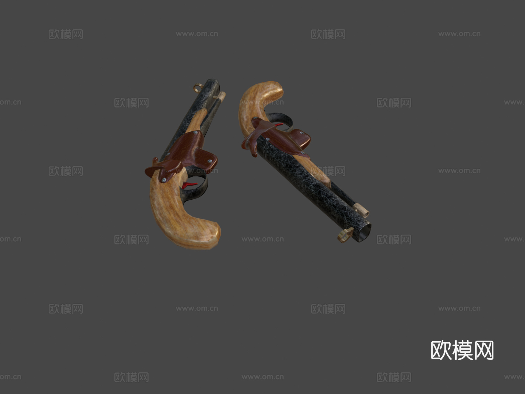 简易火枪3d模型