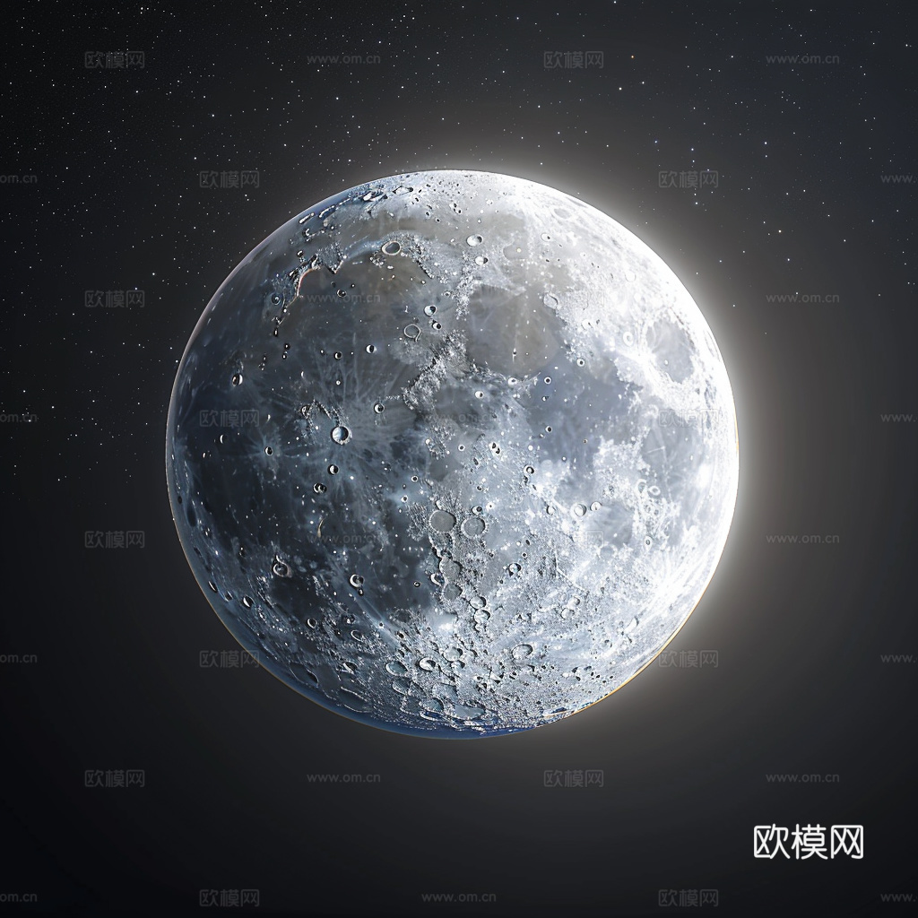 月球灯星球月亮陨石表表面