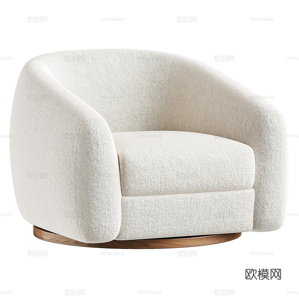 现代意式轻奢布艺休闲沙发3d模型
