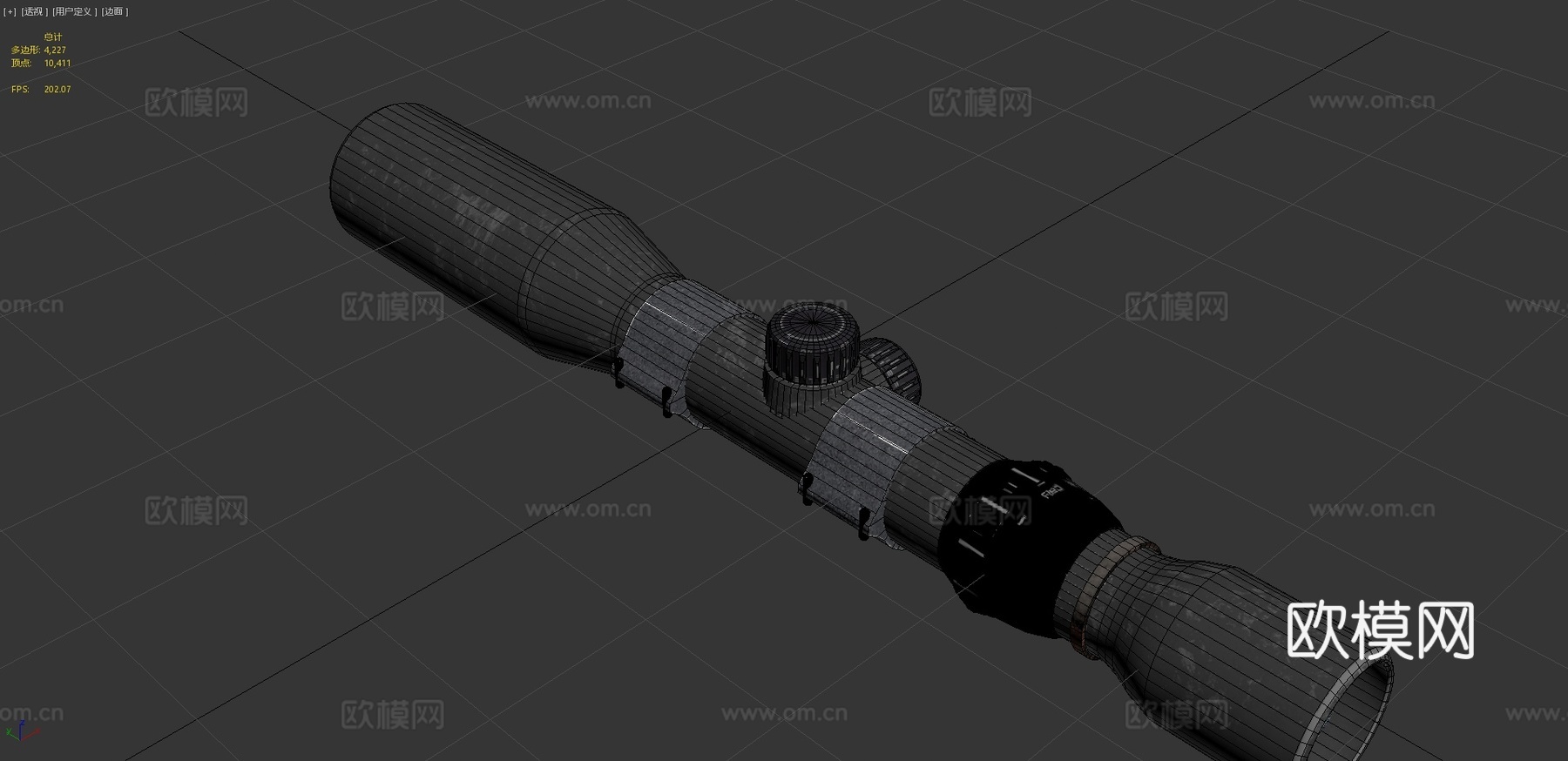 x40瞄准镜-游戏可用3d模型