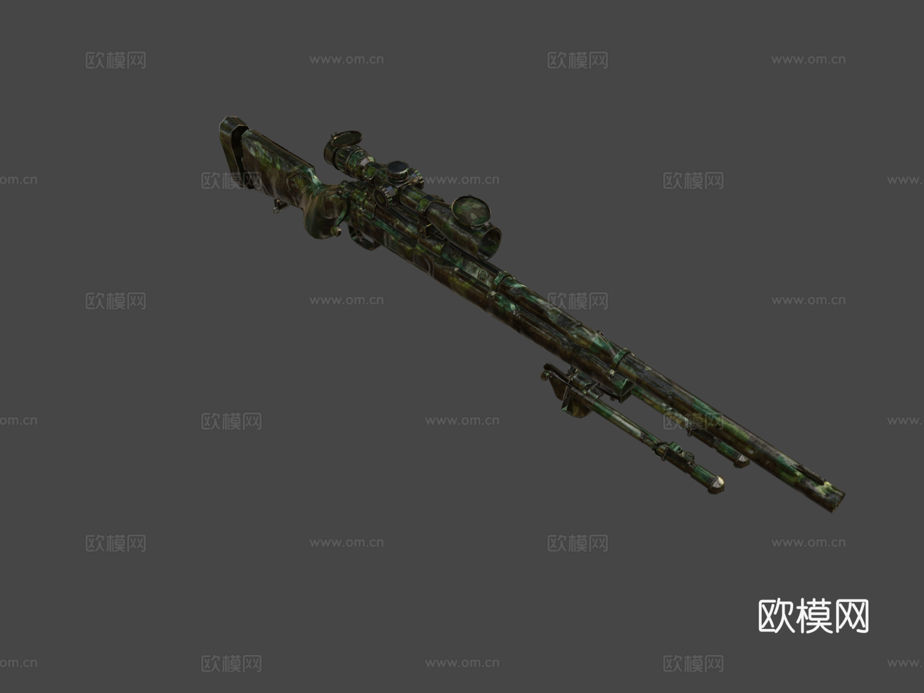 M24狙击步枪迷彩3d模型