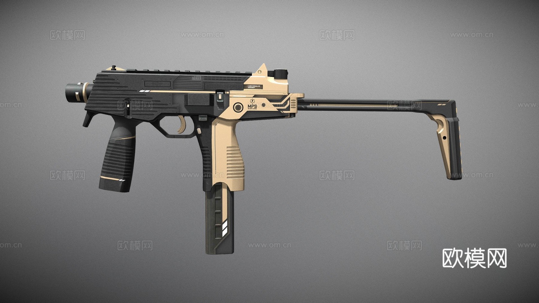 MP9-沙漠突击3d模型