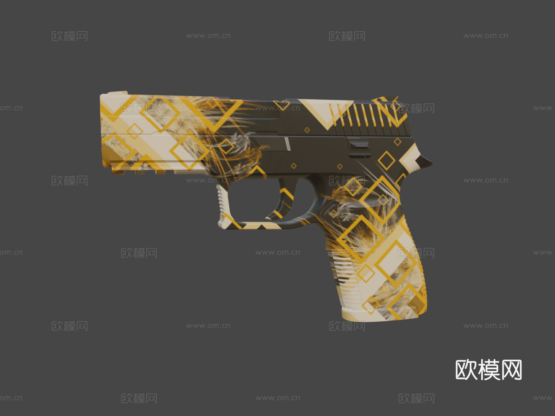 P250-立方体3d模型