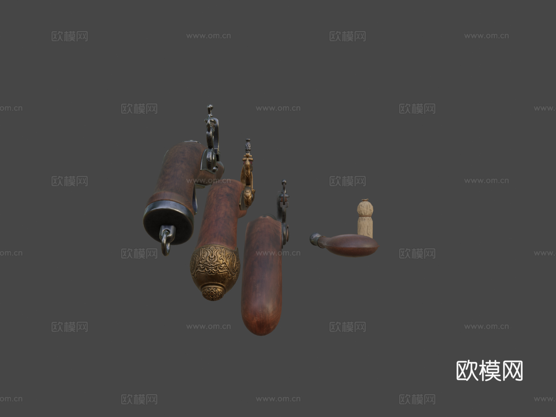 燧发手枪3d模型